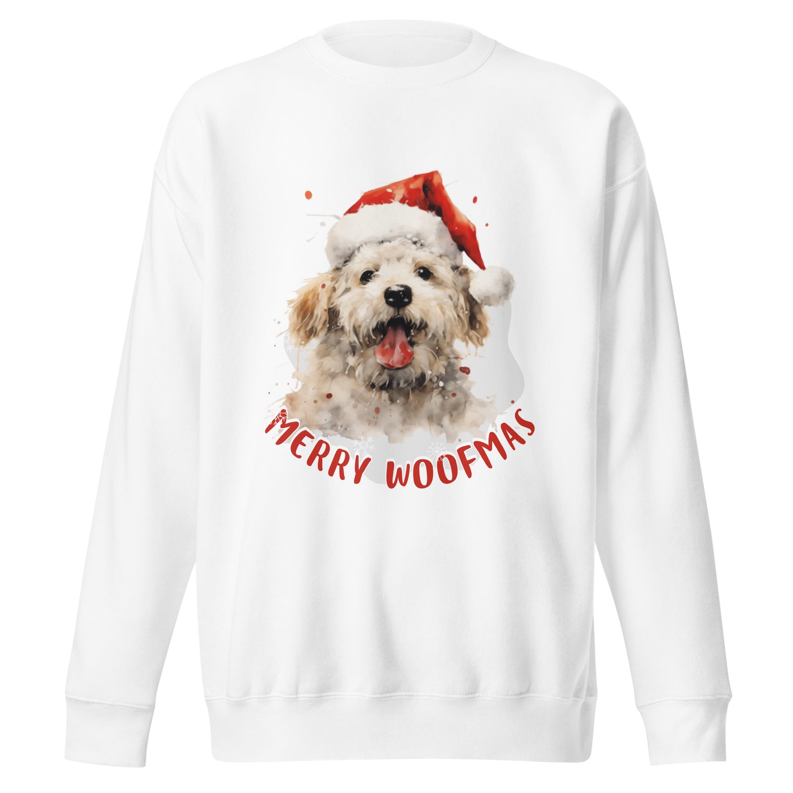 Unisex Premium Sweatshirt Bichon Frise - Merry Woofmas