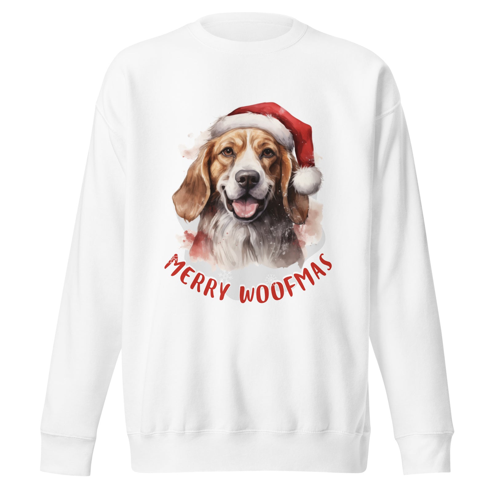 Unisex Premium Sweatshirt Beagle - Merry Woofmas