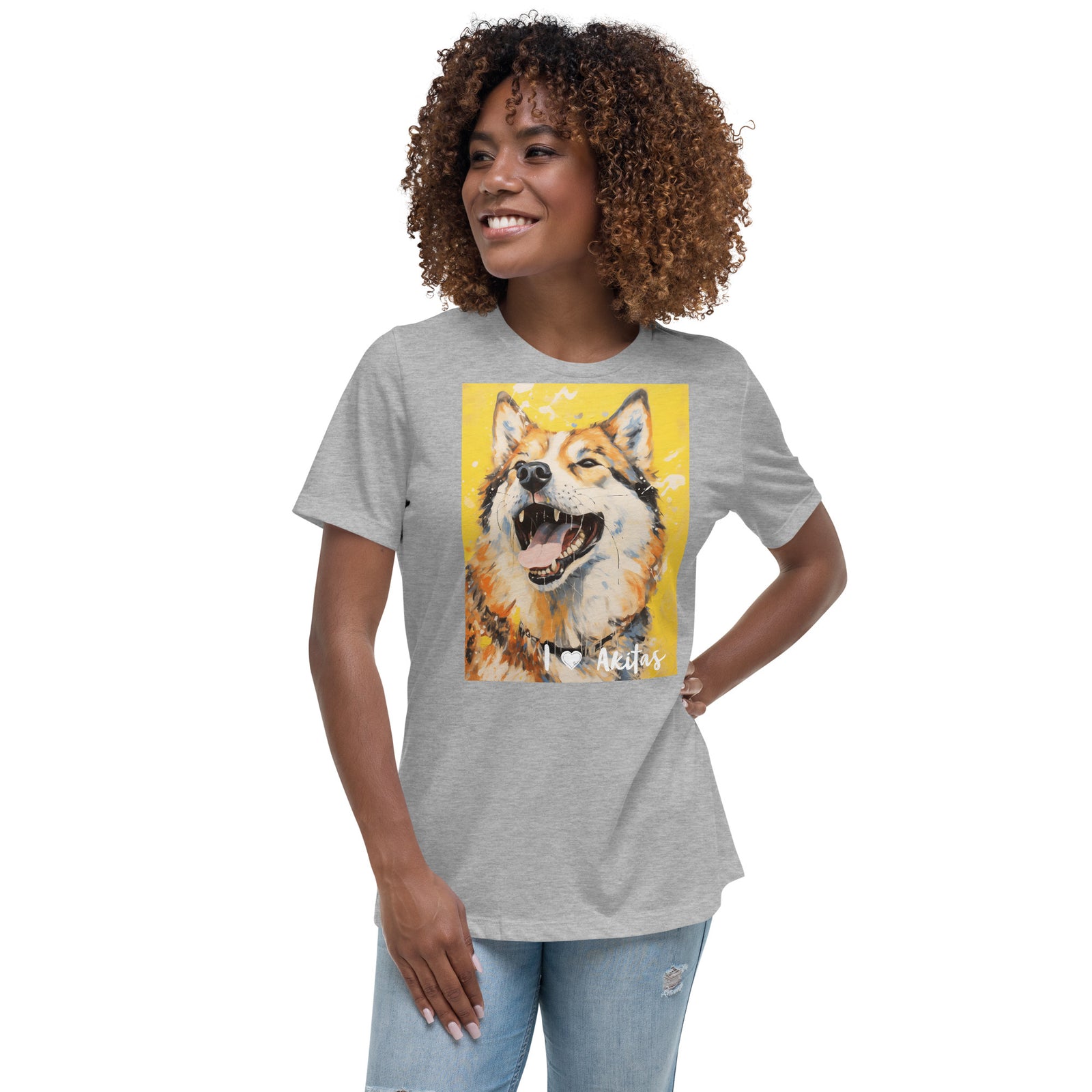 Women's Relaxed T-Shirt - I ❤ Dogs - Akita