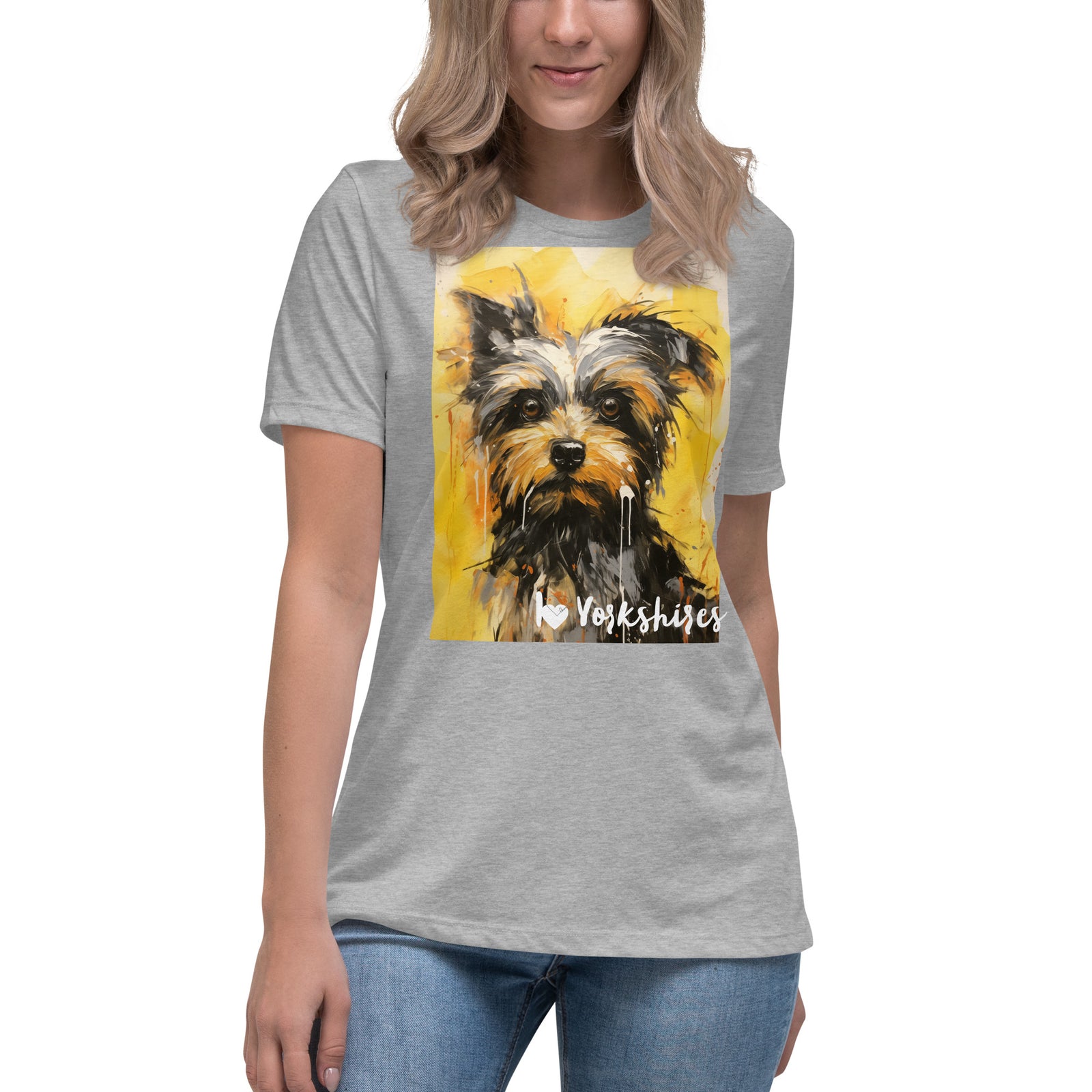 Women's Relaxed T-Shirt - I ❤ Dogs - Yorkshire Terrier