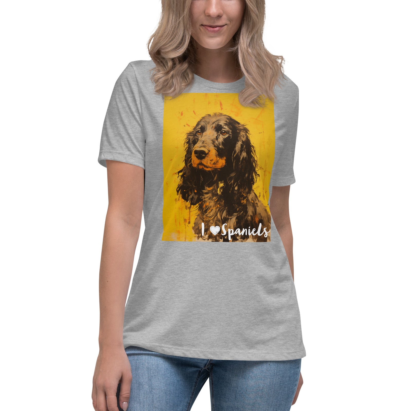 Women's Relaxed T-Shirt - I ❤ Dogs - English Springer Spaniel