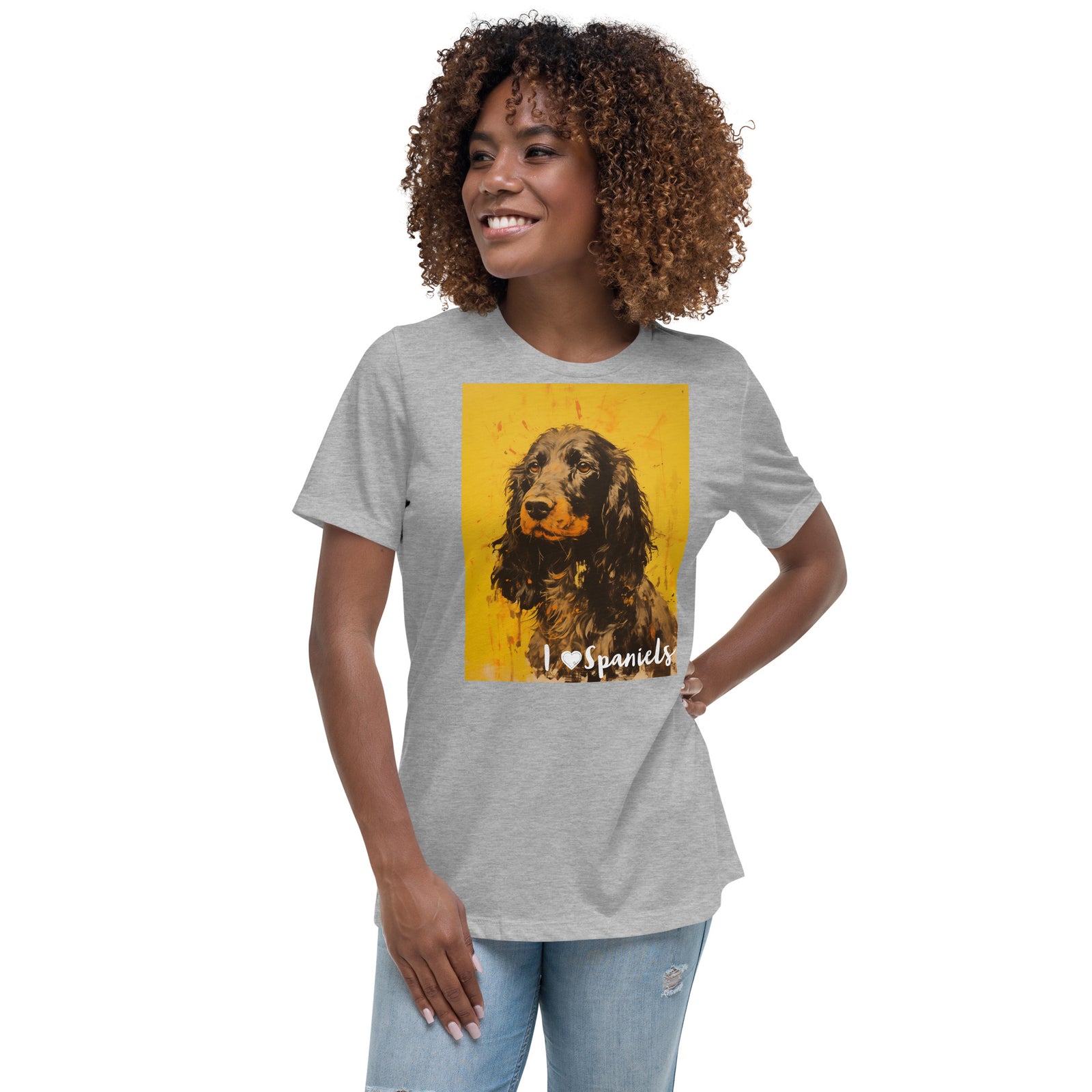 Women's Relaxed T-Shirt - I ❤ Dogs - English Springer Spaniel