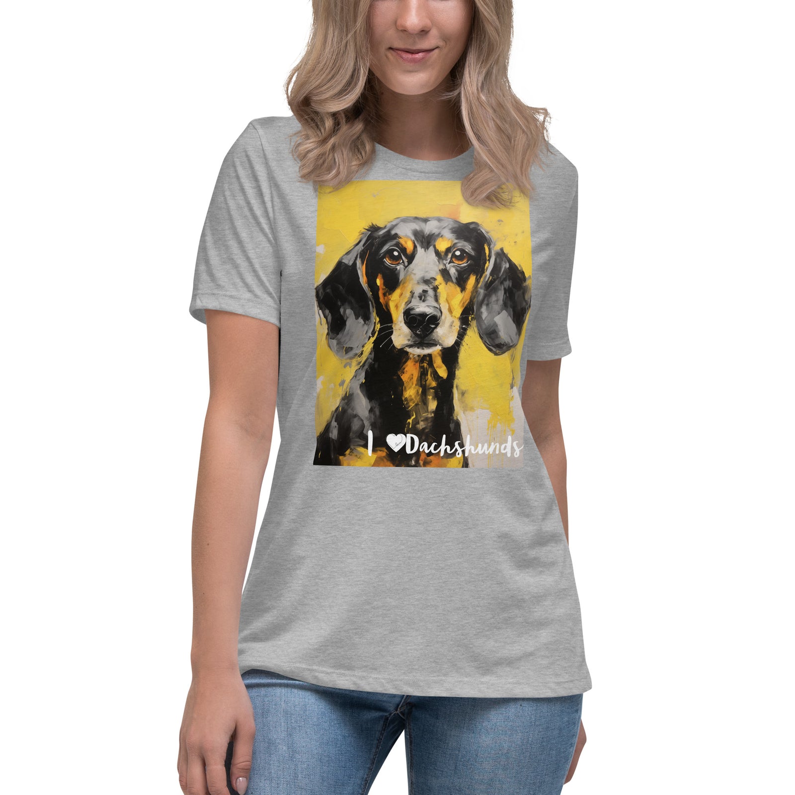 Women's Relaxed T-Shirt - I ❤ Dogs - Dachshund