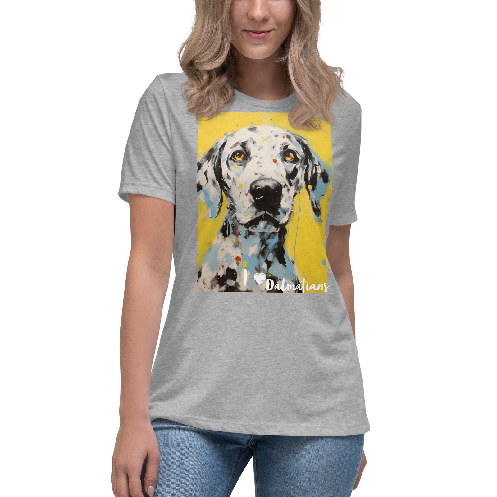 Women's Relaxed T-Shirt - I ❤ Dogs - Dalmatian