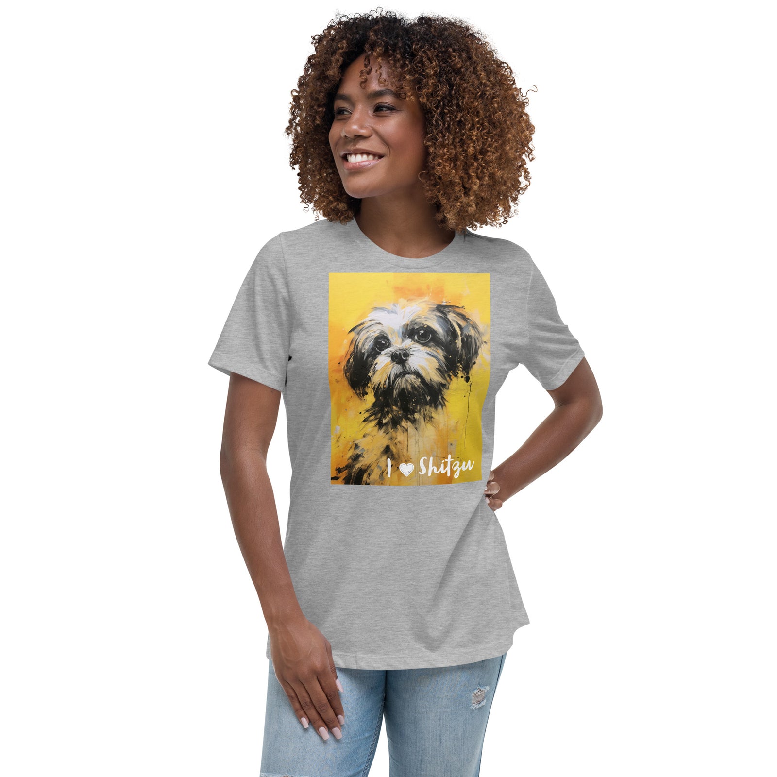 Women's Relaxed T-Shirt - I ❤ Dogs - Shih Tzu