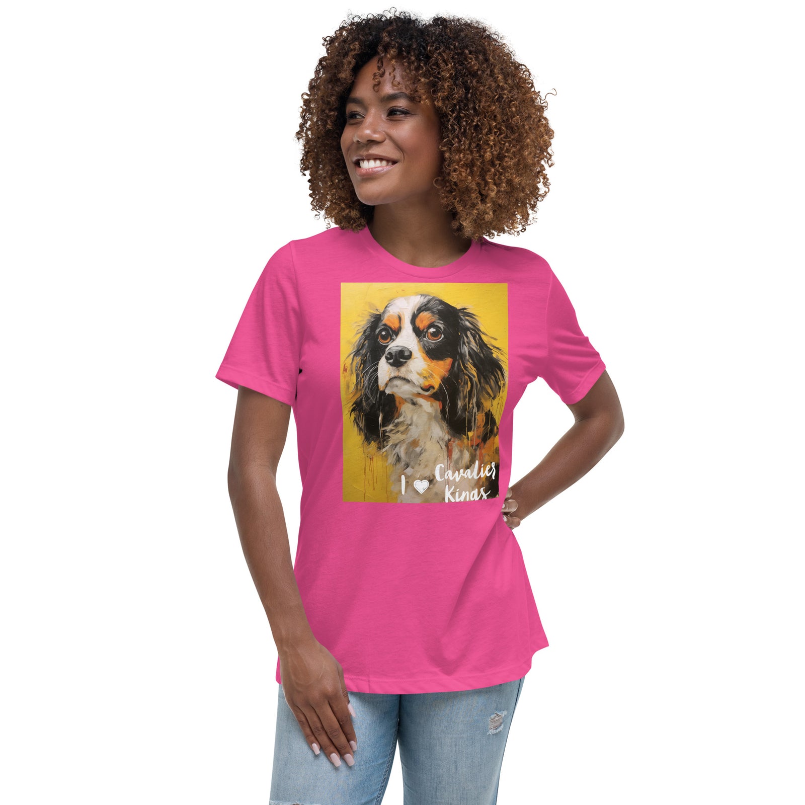 Women's Relaxed T-Shirt - I ❤ Dogs - Cavalier King Charles Spaniel