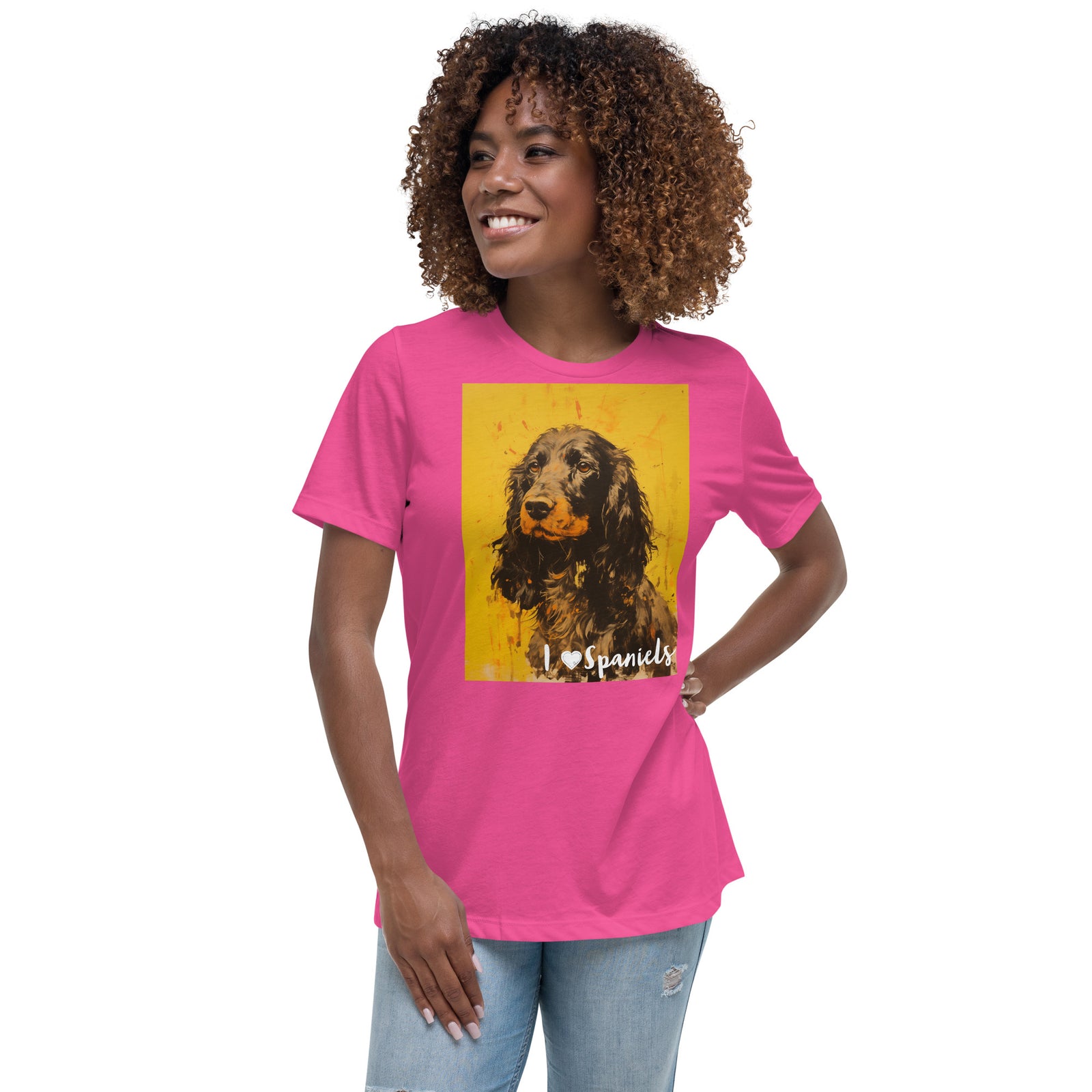 Women's Relaxed T-Shirt - I ❤ Dogs - English Springer Spaniel