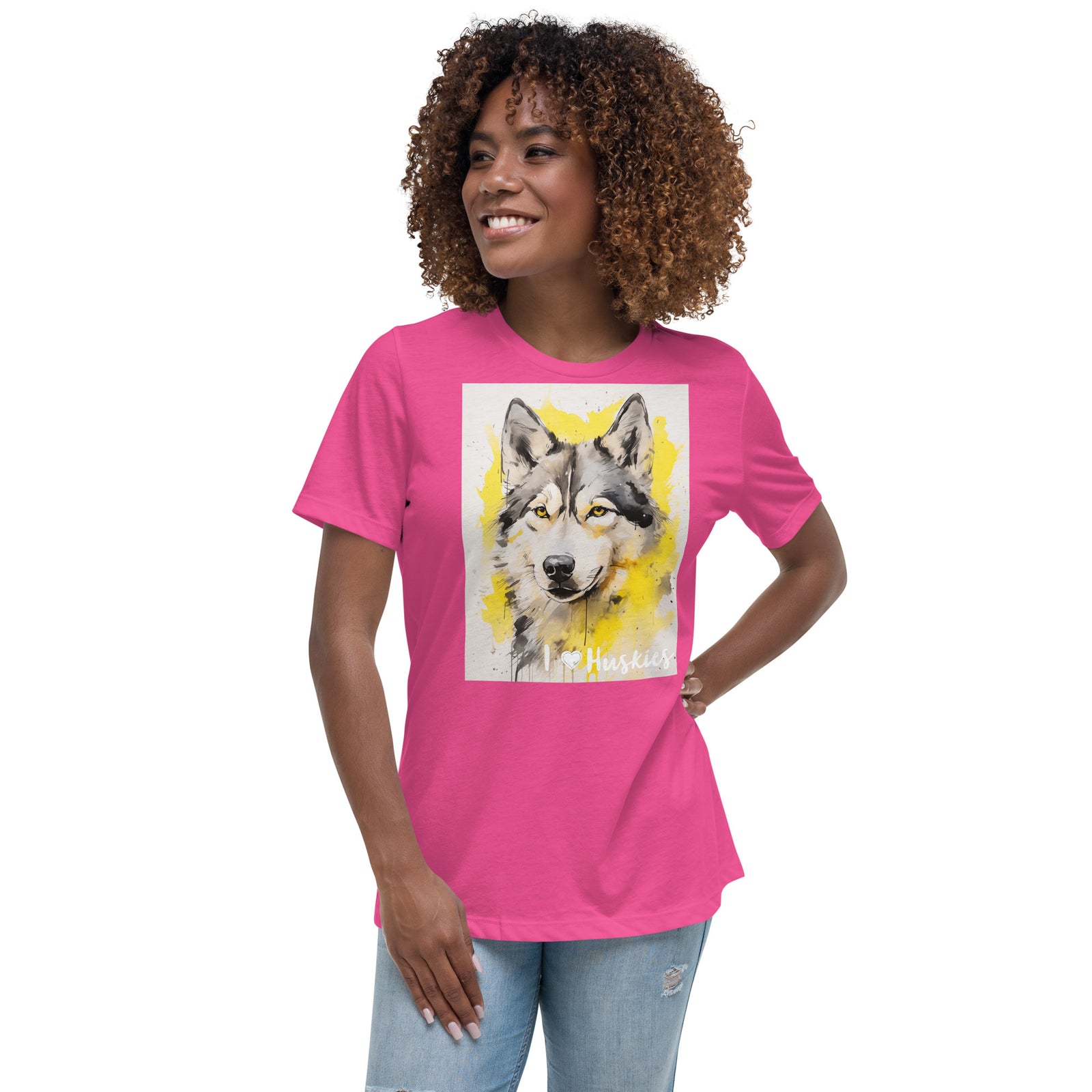 Women's Relaxed T-Shirt - I ❤ Dogs - Siberian Husky