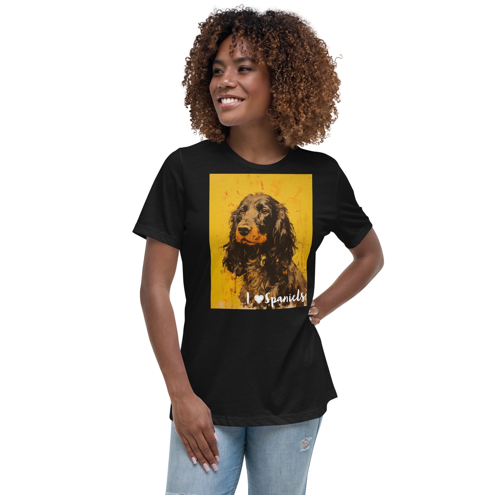 Women's Relaxed T-Shirt - I ❤ Dogs - English Springer Spaniel