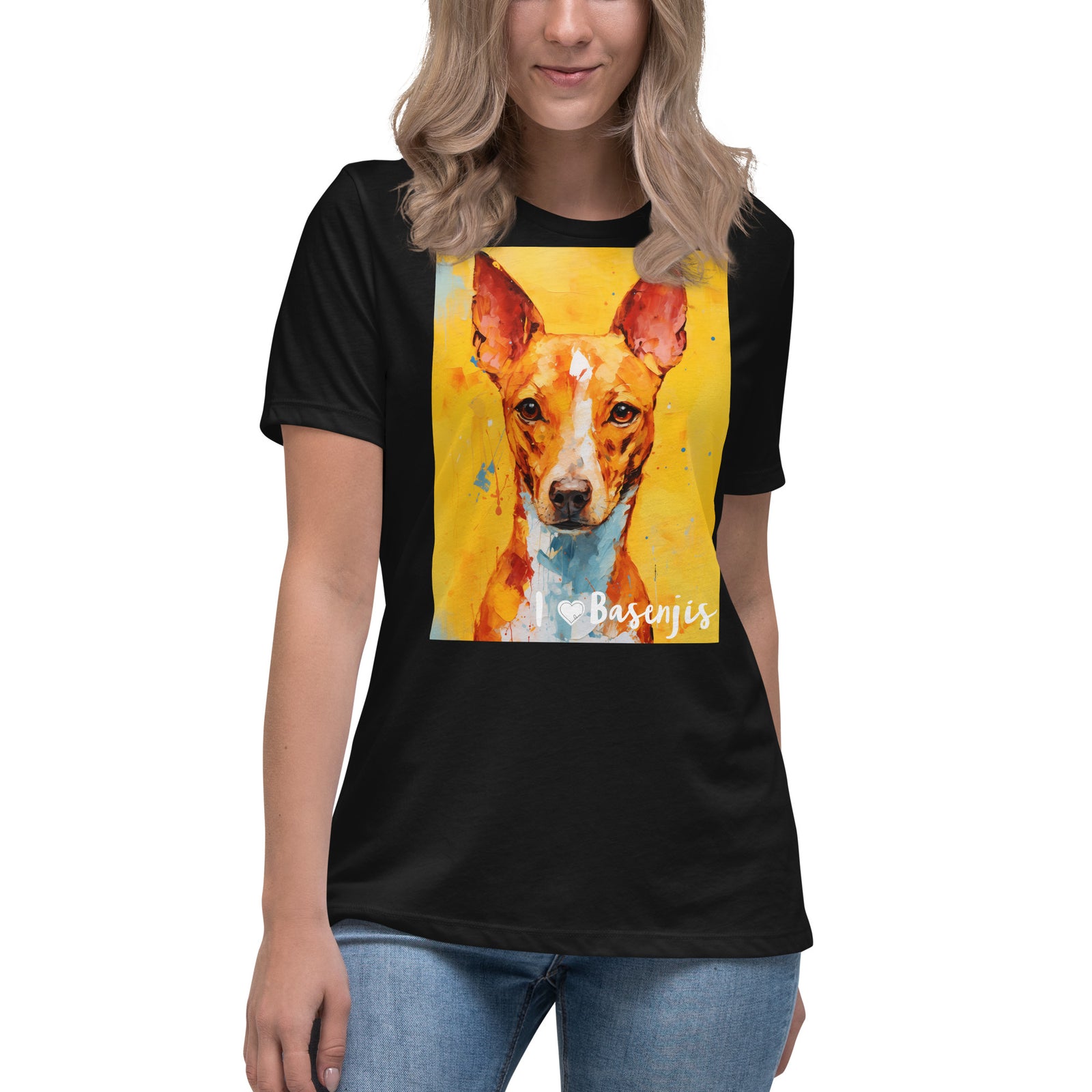 Women's Relaxed T-Shirt - I ❤ Dogs - Basenji