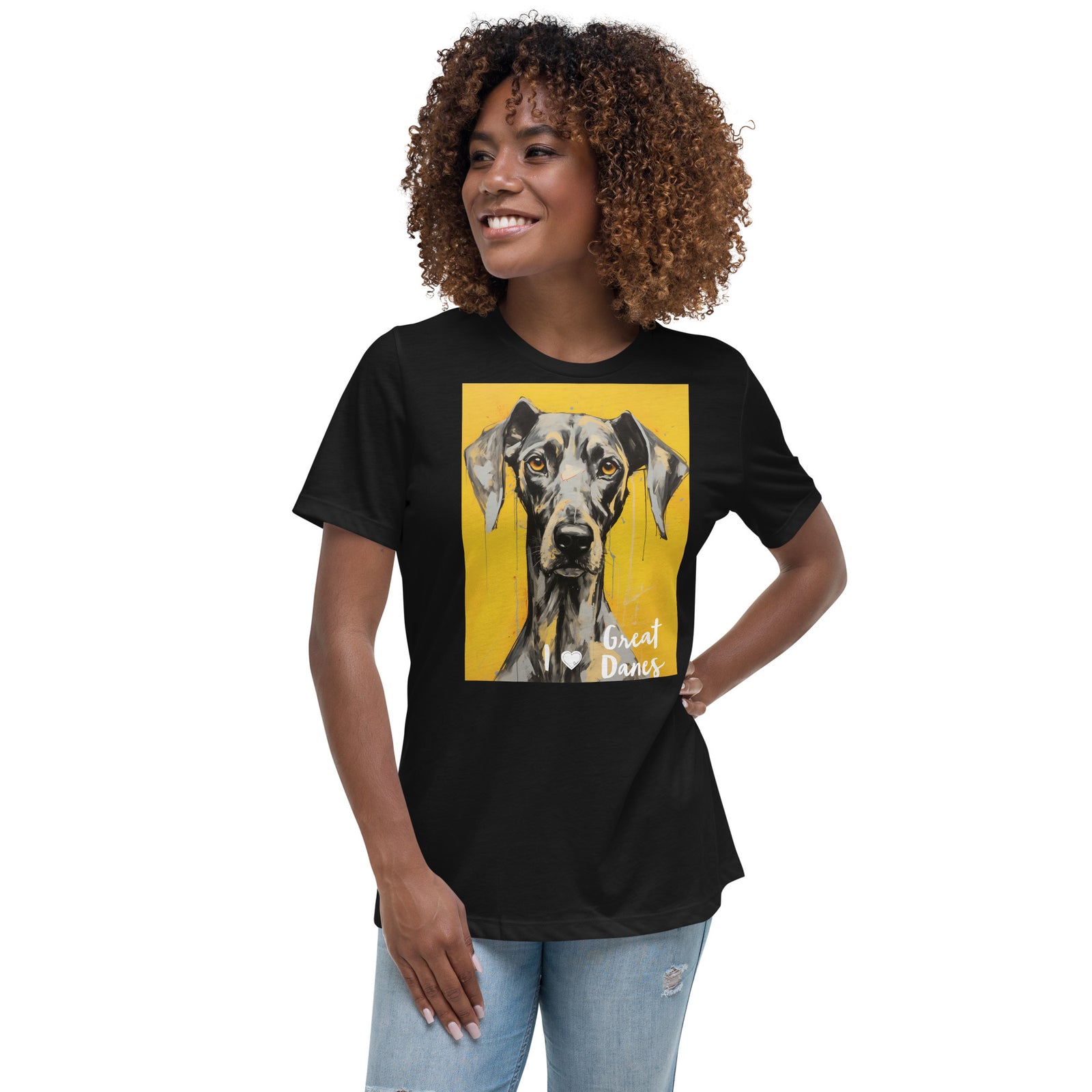 Women's Relaxed T-Shirt - I ❤ Dogs - Great Dane