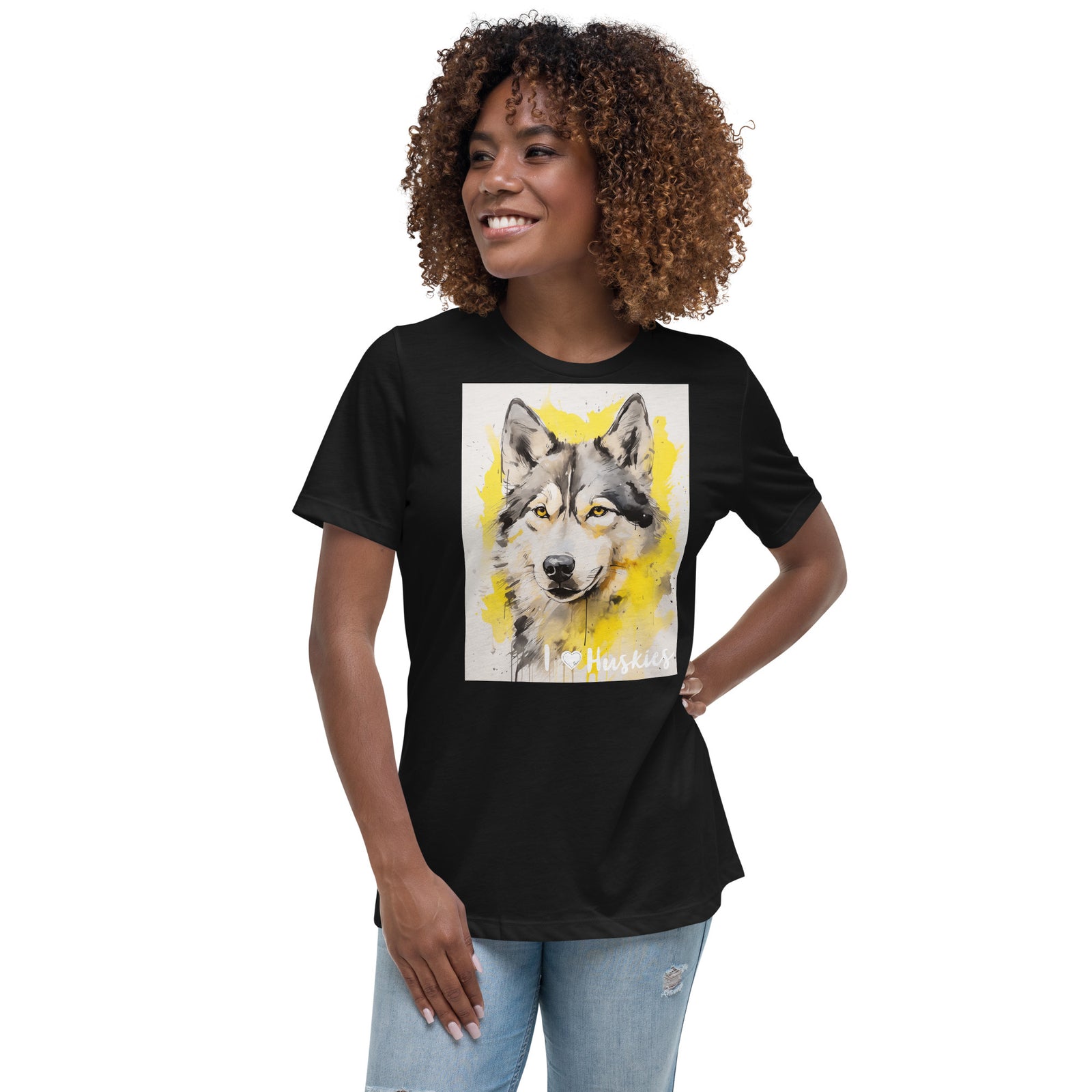 Women's Relaxed T-Shirt - I ❤ Dogs - Siberian Husky