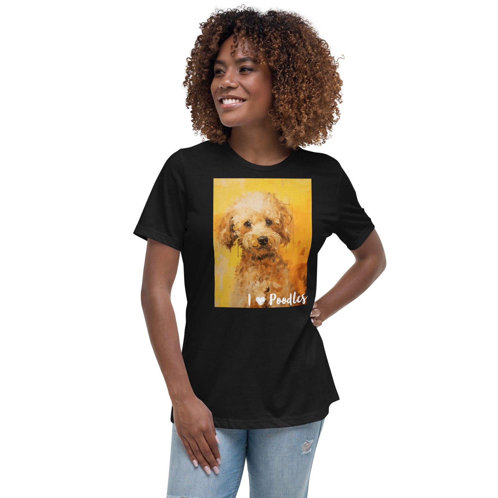 Women's Relaxed T-Shirt - I ❤ Dogs - Poodle
