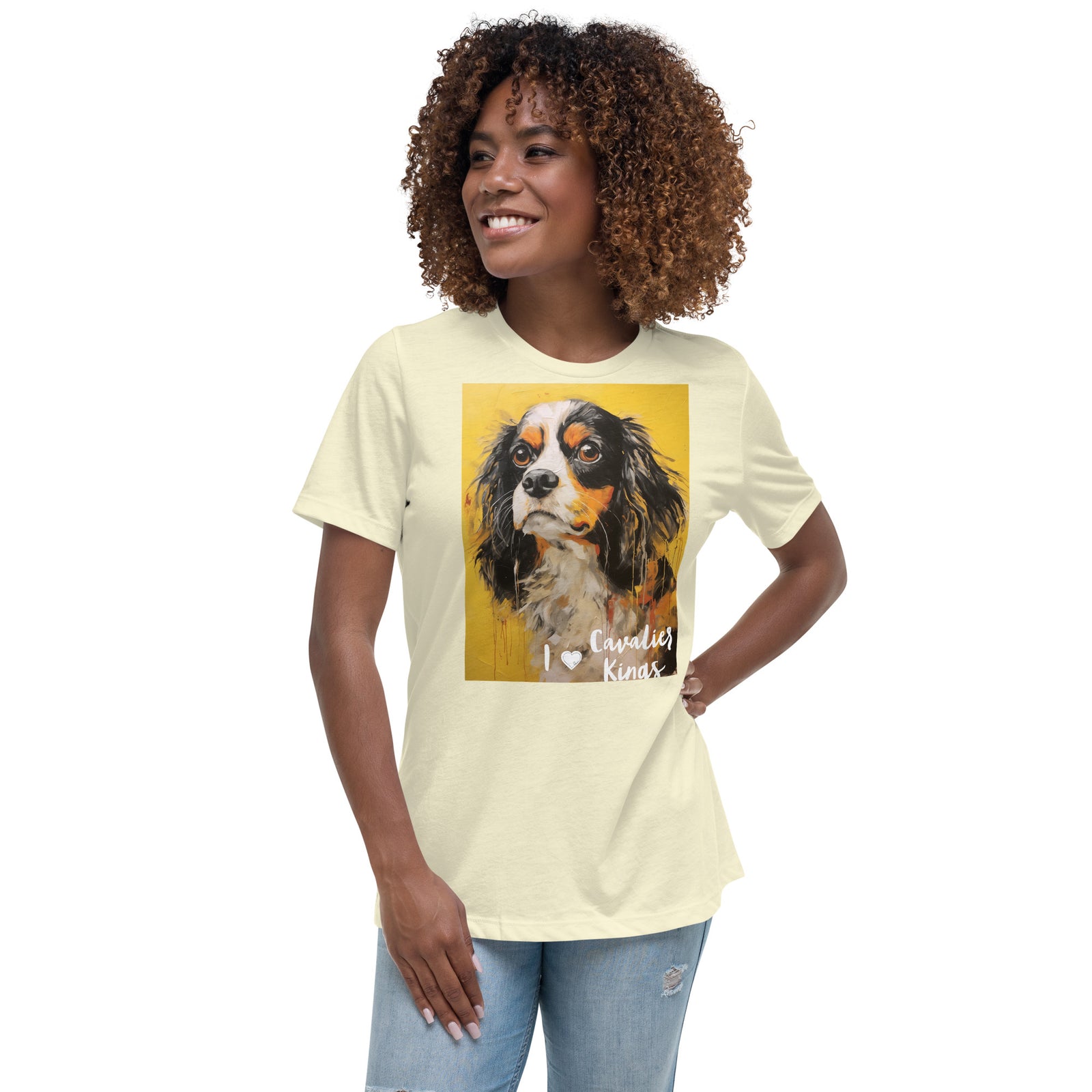 Women's Relaxed T-Shirt - I ❤ Dogs - Cavalier King Charles Spaniel