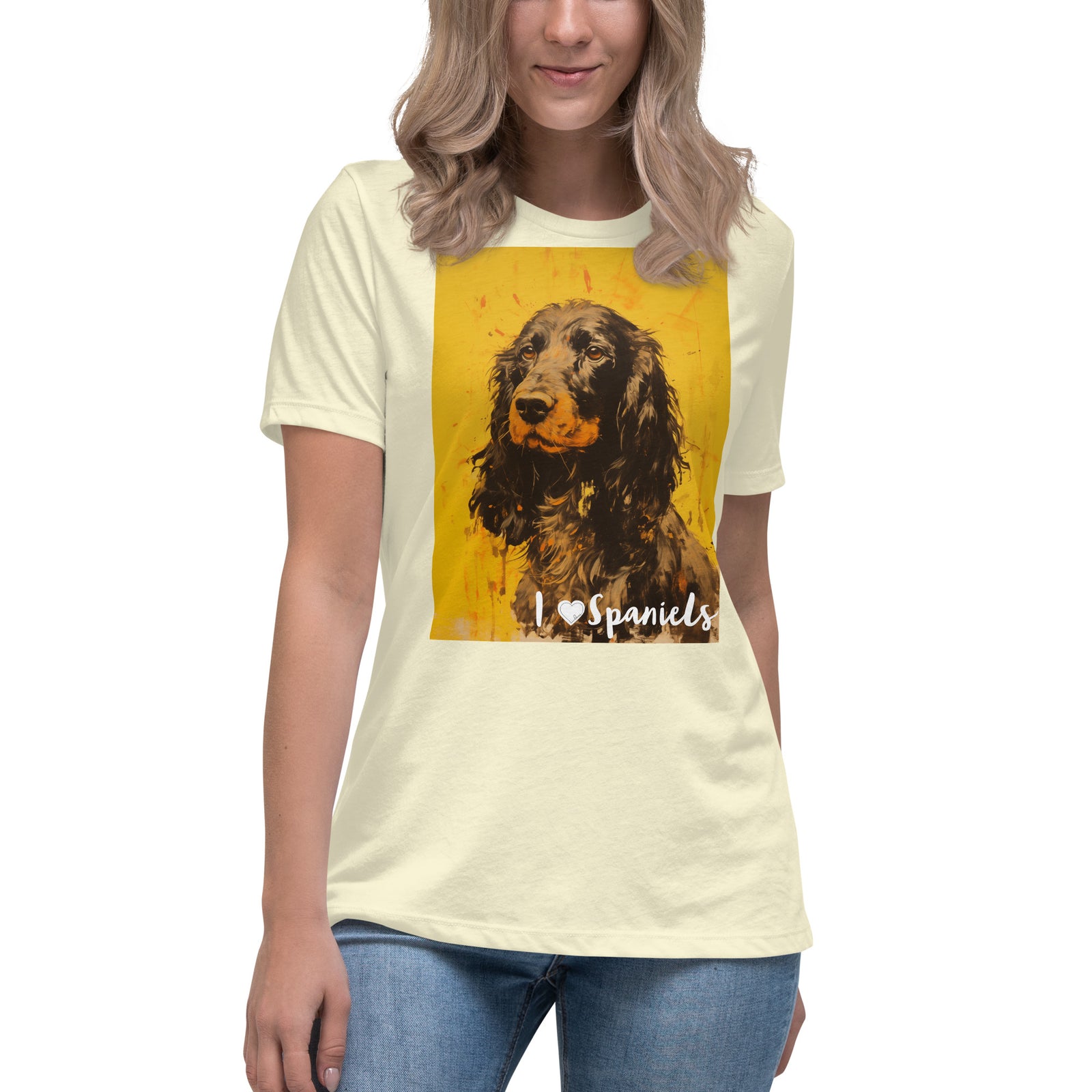 Women's Relaxed T-Shirt - I ❤ Dogs - English Springer Spaniel