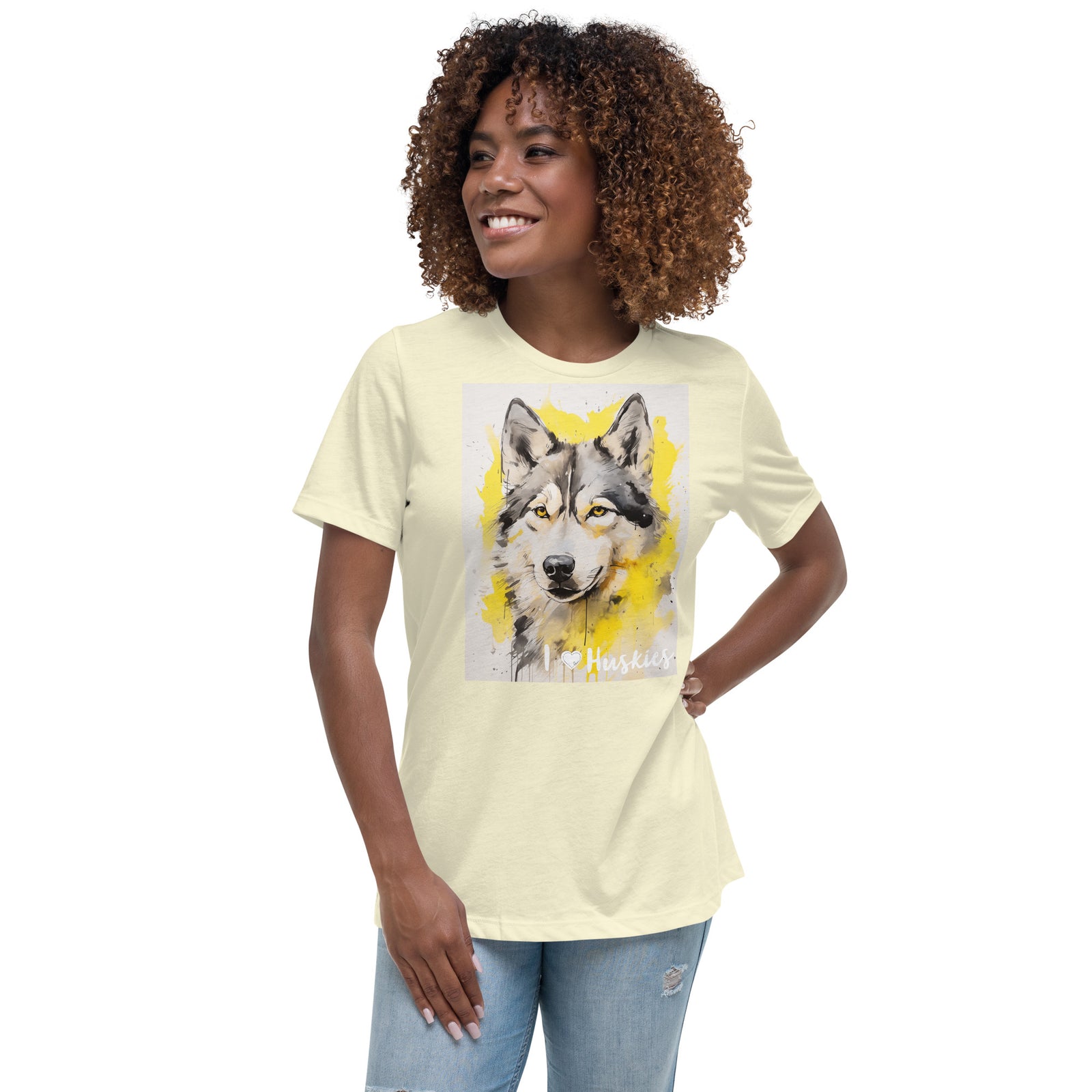 Women's Relaxed T-Shirt - I ❤ Dogs - Siberian Husky