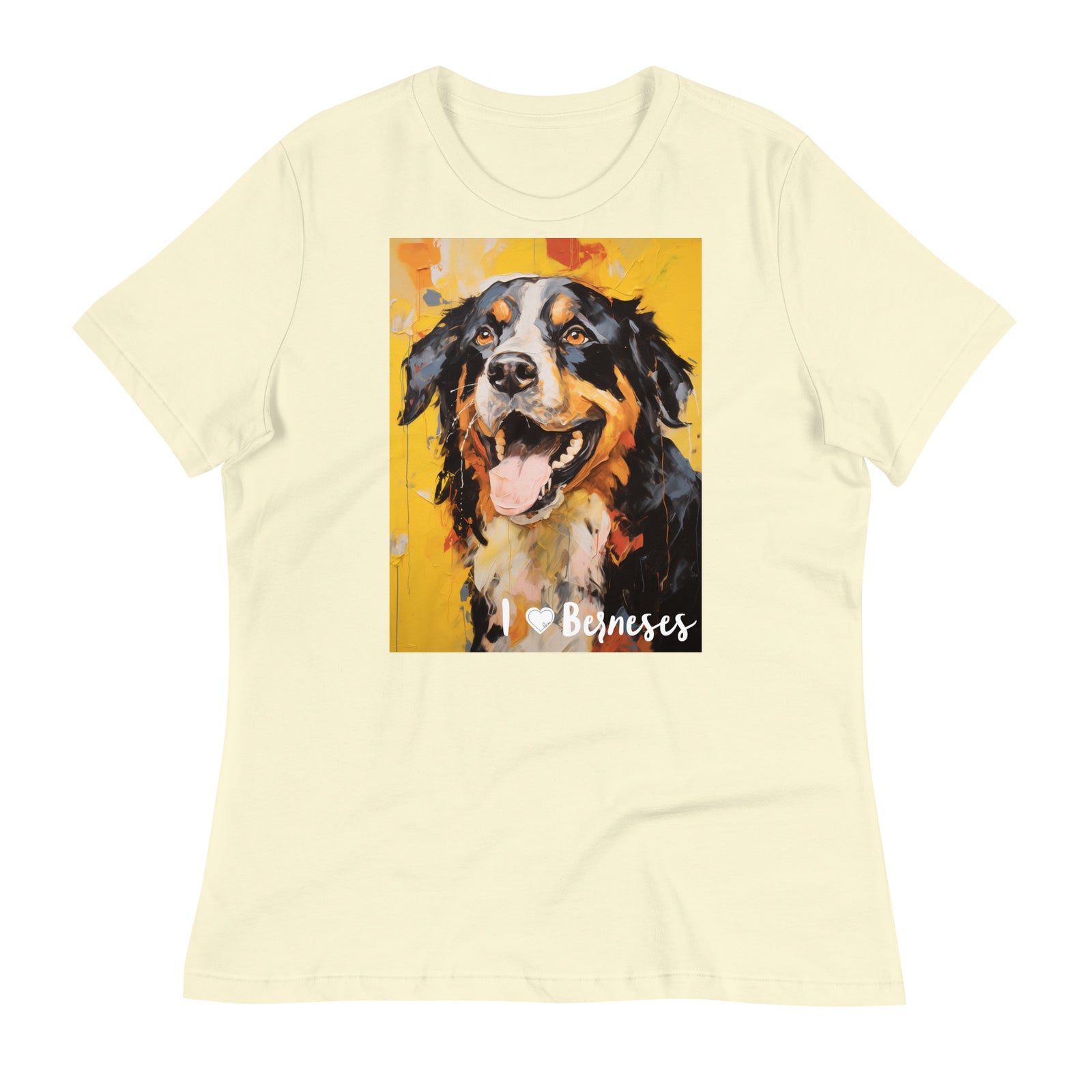 Women's Relaxed T-Shirt - I ❤ Dogs - Bernese Mountain Dog