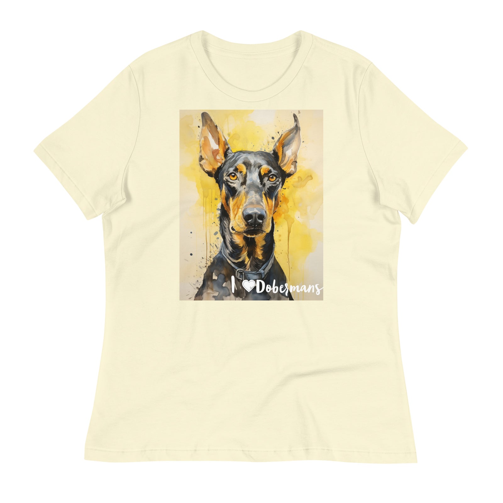 Women's Relaxed T-Shirt - I ❤ Dogs - Doberman Pinscher