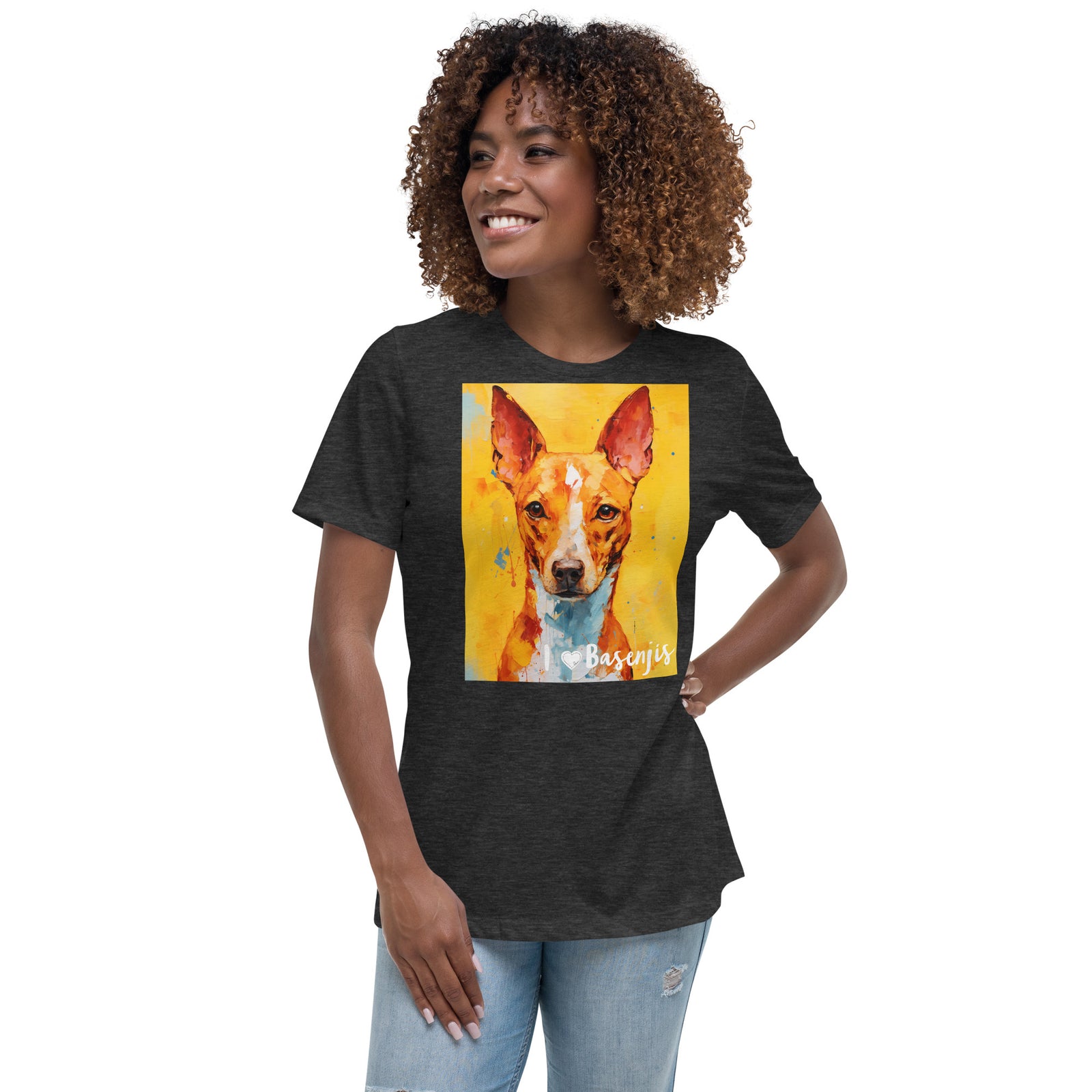 Women's Relaxed T-Shirt - I ❤ Dogs - Basenji