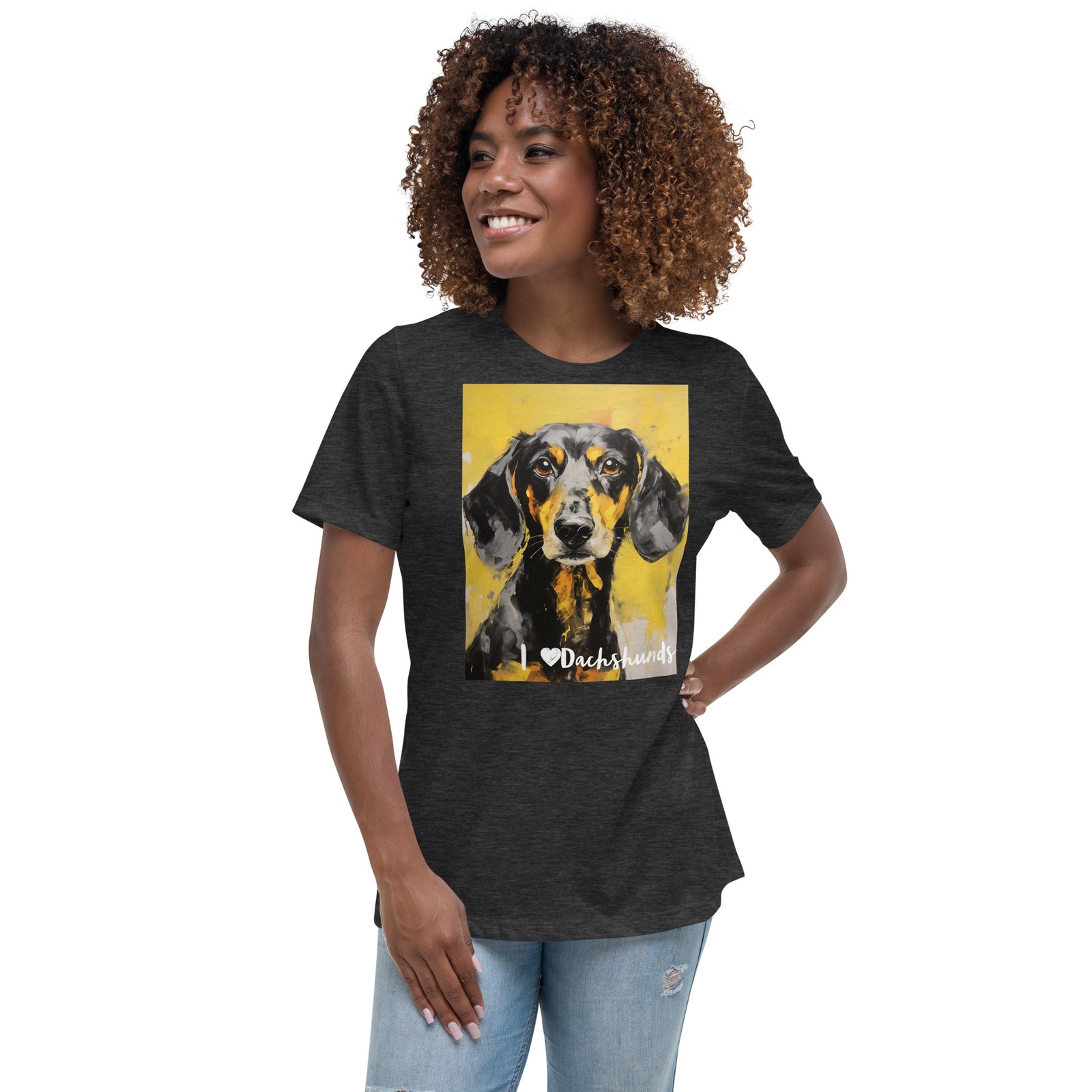 Women's Relaxed T-Shirt - I ❤ Dogs - Dachshund