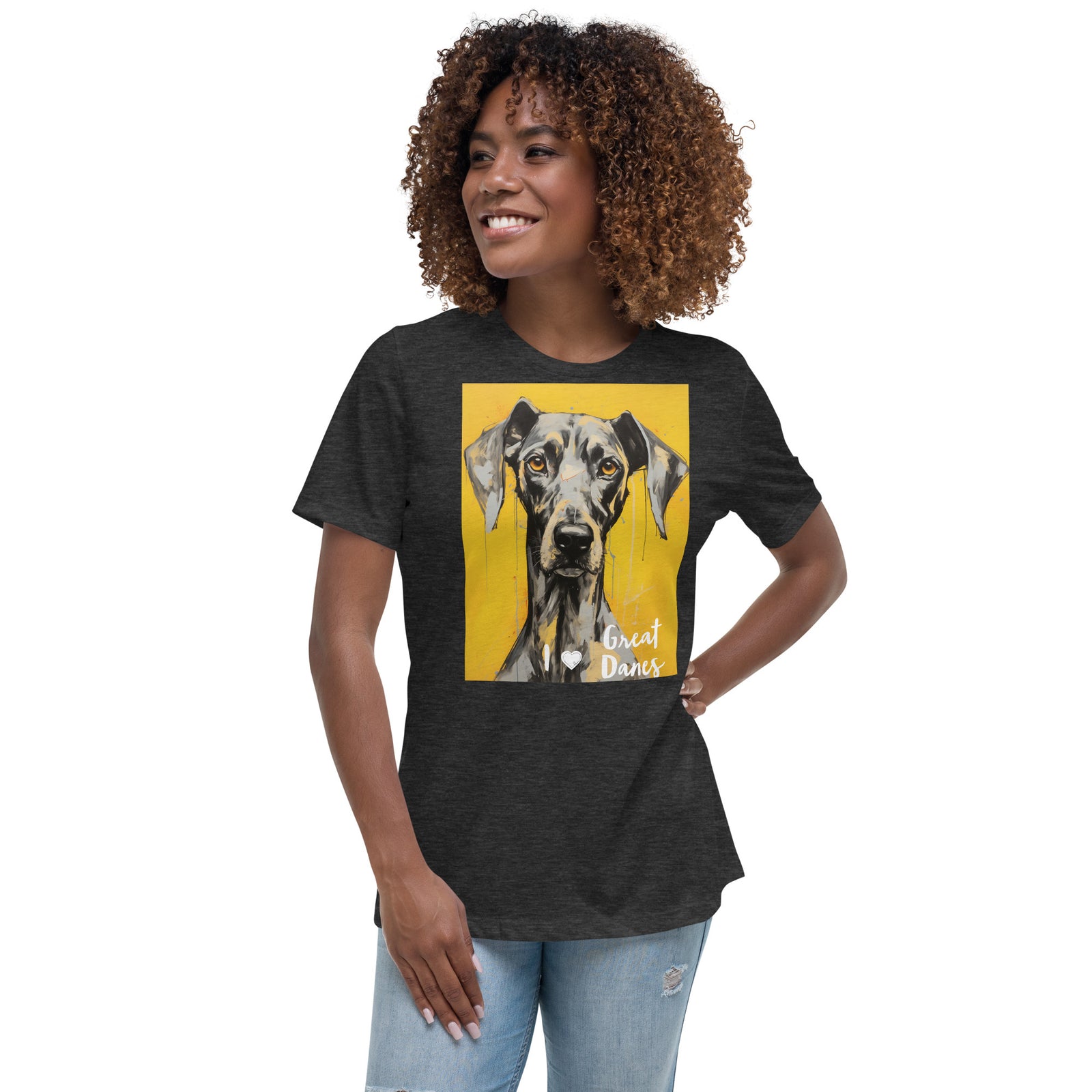 Women's Relaxed T-Shirt - I ❤ Dogs - Great Dane