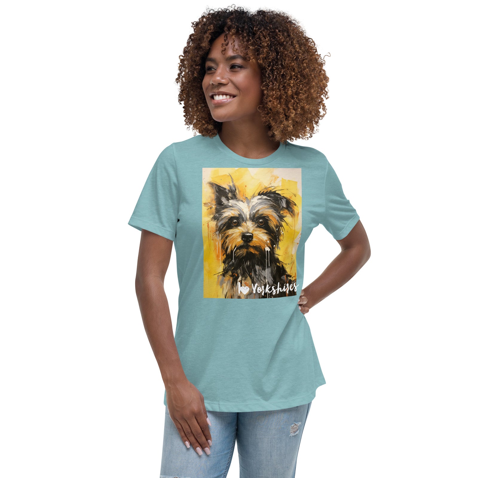 Women's Relaxed T-Shirt - I ❤ Dogs - Yorkshire Terrier
