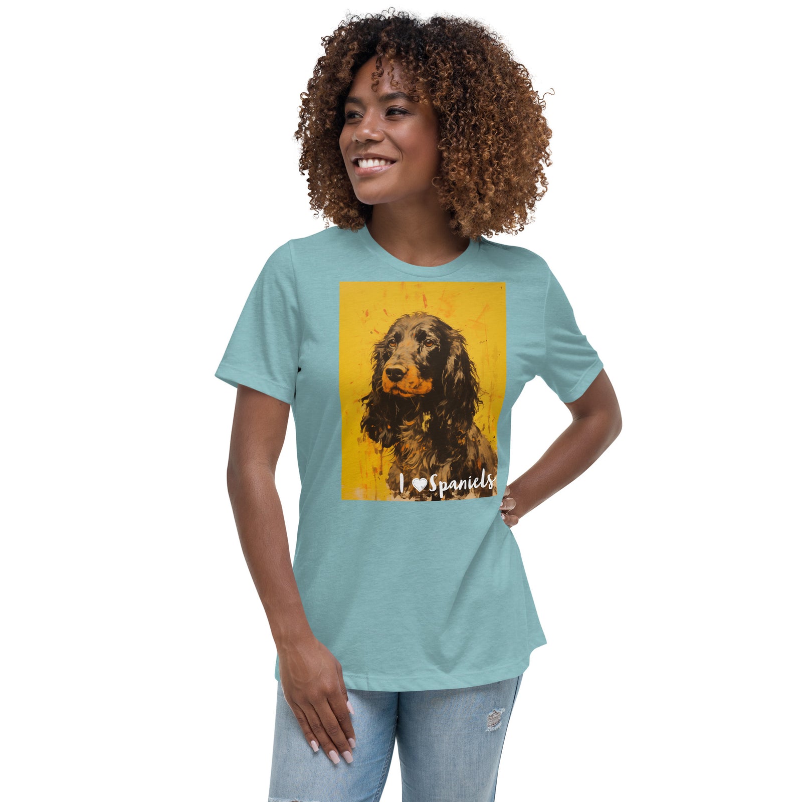 Women's Relaxed T-Shirt - I ❤ Dogs - English Springer Spaniel