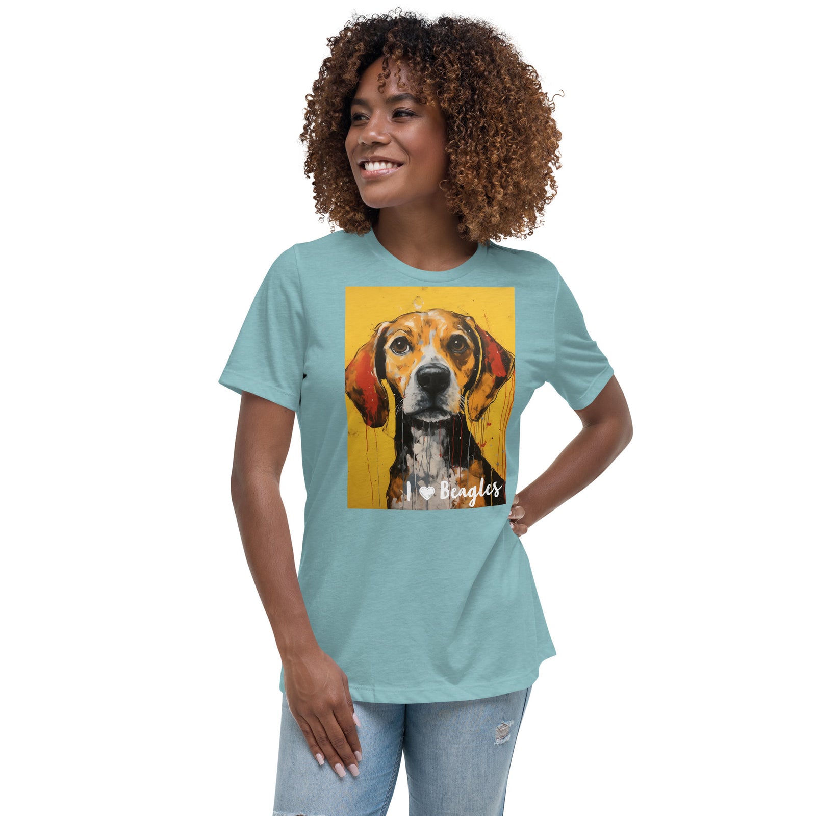 Women's Relaxed T-Shirt - I ❤ Dogs - Beagle
