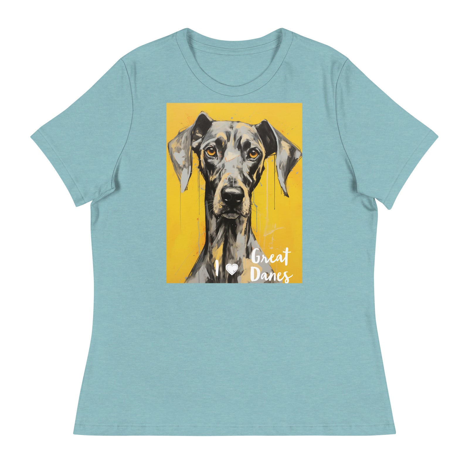 Women's Relaxed T-Shirt - I ❤ Dogs - Great Dane