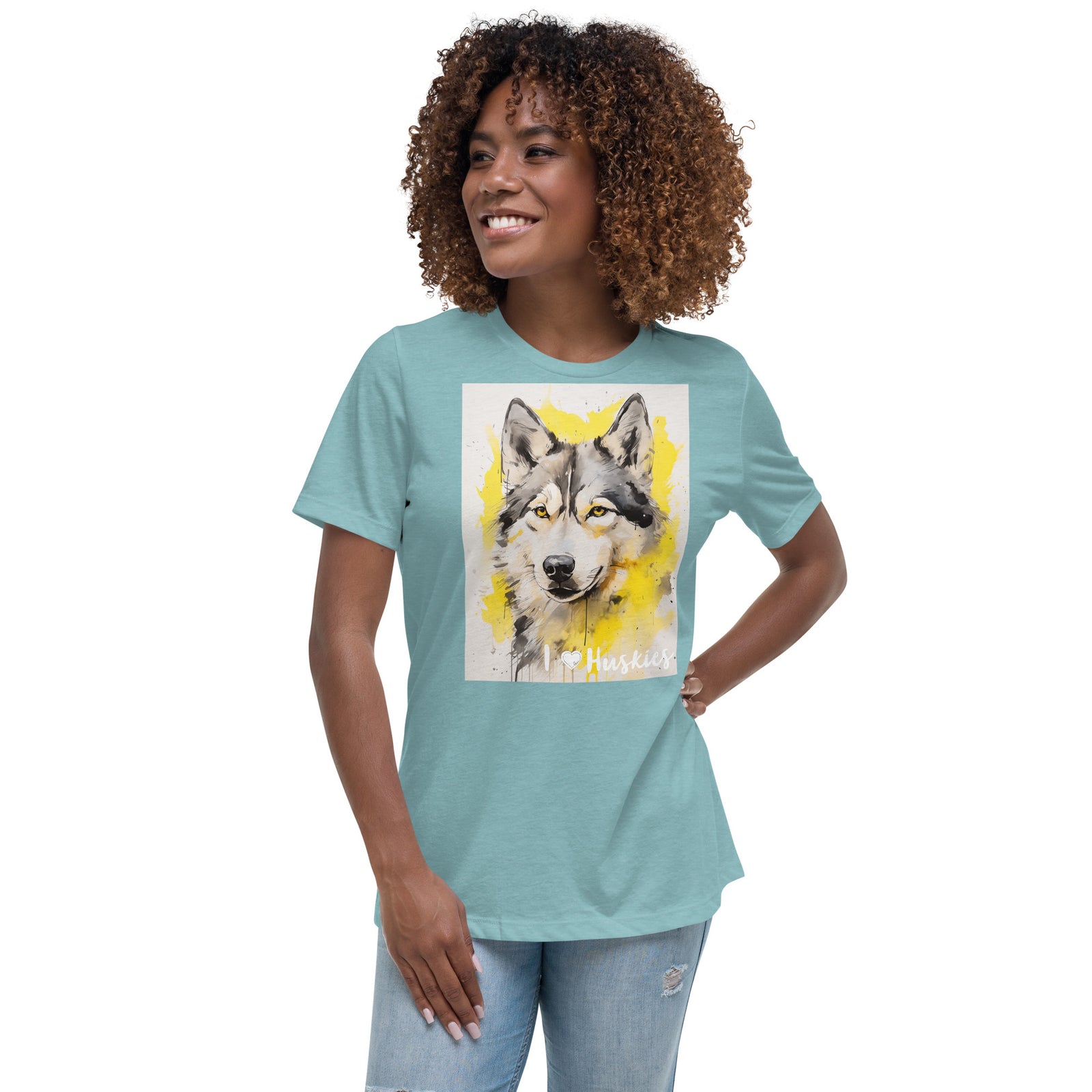 Women's Relaxed T-Shirt - I ❤ Dogs - Siberian Husky