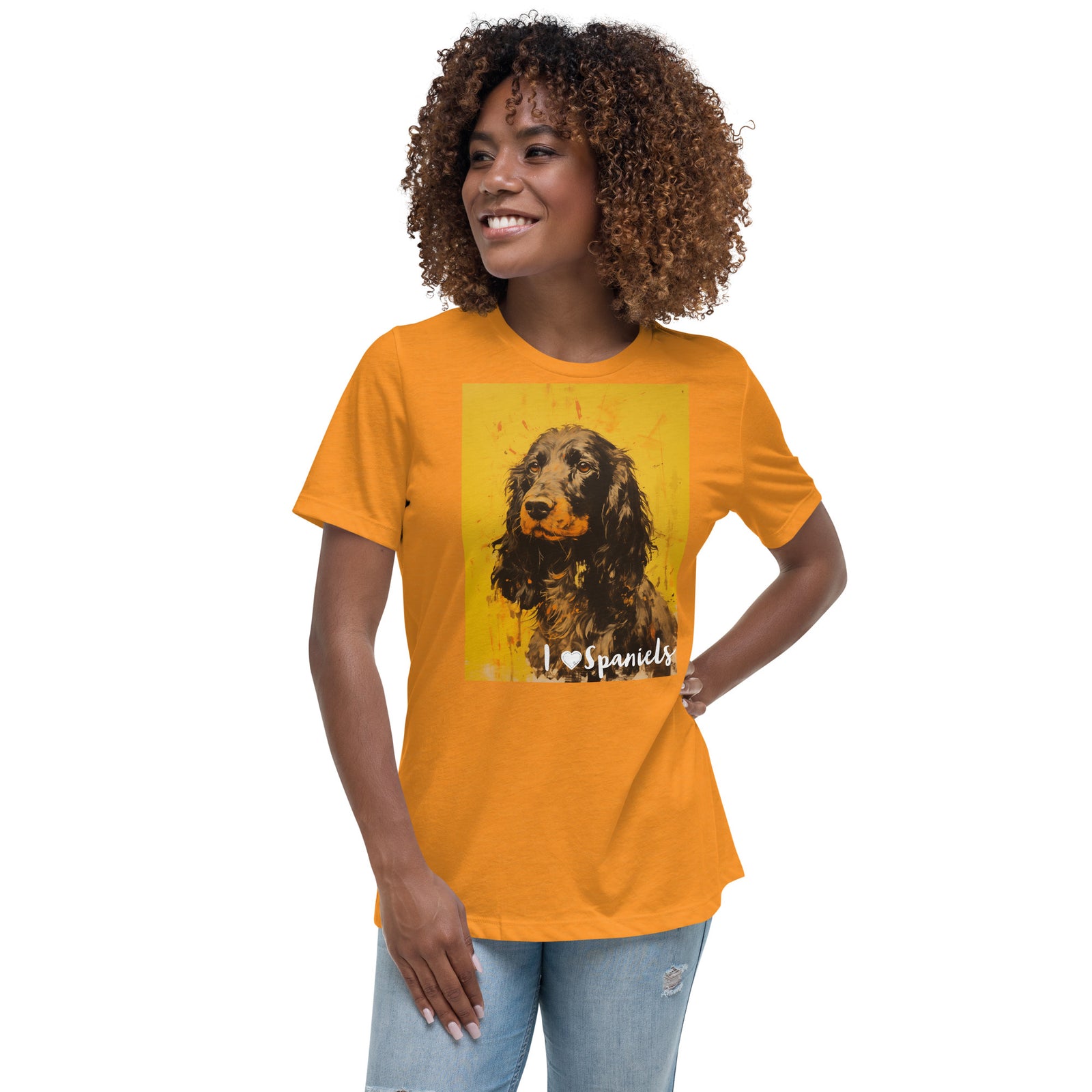 Women's Relaxed T-Shirt - I ❤ Dogs - English Springer Spaniel