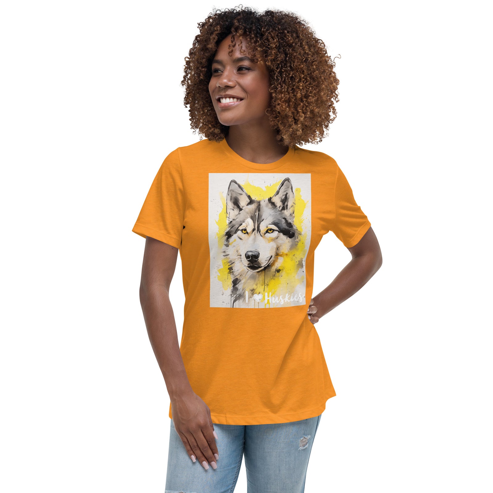 Women's Relaxed T-Shirt - I ❤ Dogs - Siberian Husky