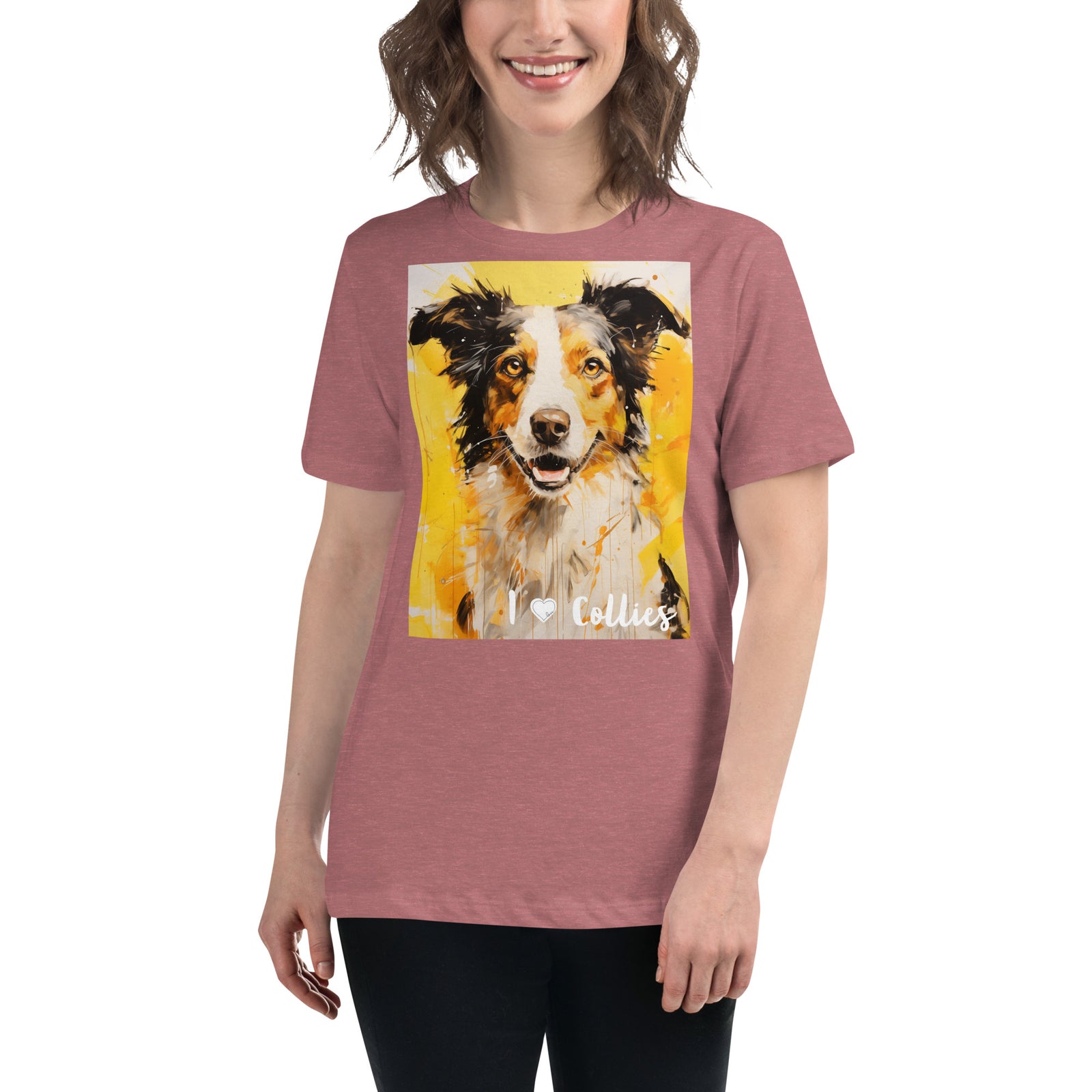 Women's Relaxed T-Shirt - I ❤ Dogs - Border Collie