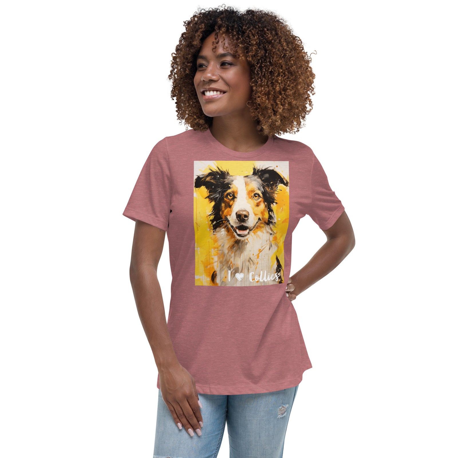 Women's Relaxed T-Shirt - I ❤ Dogs - Border Collie