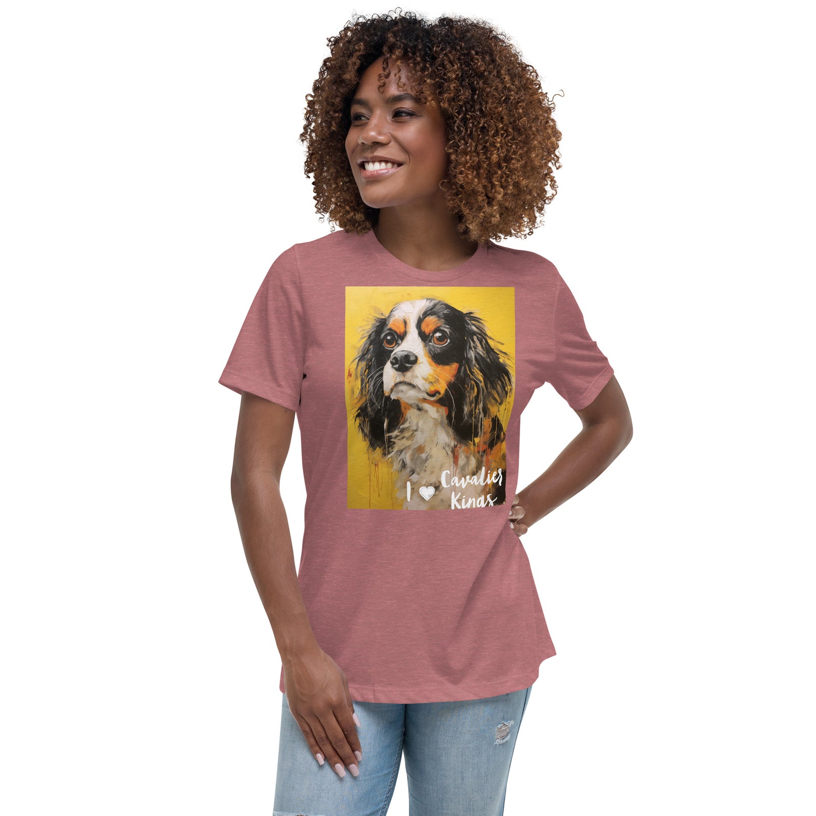 Women's Relaxed T-Shirt - I ❤ Dogs - Cavalier King Charles Spaniel