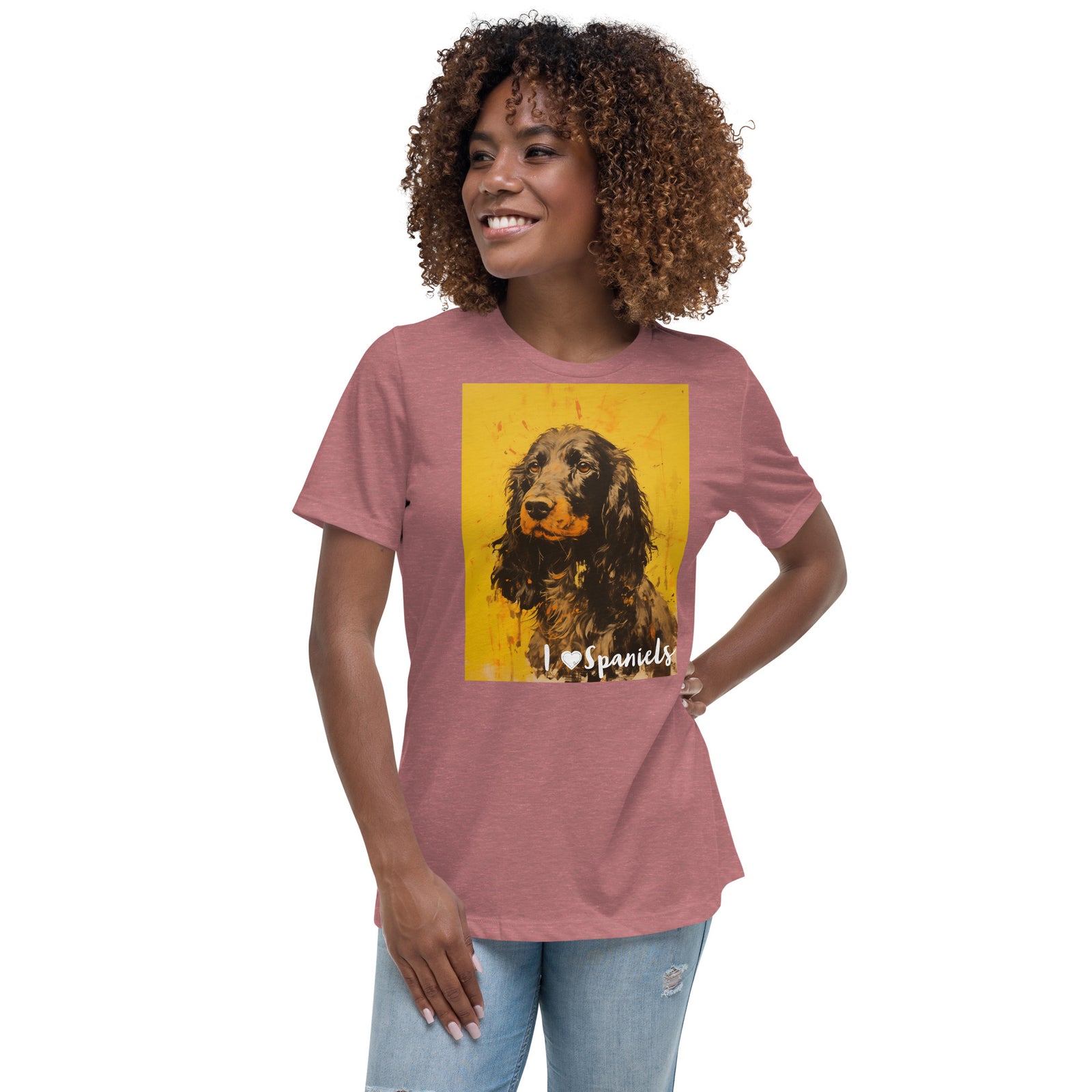 Women's Relaxed T-Shirt - I ❤ Dogs - English Springer Spaniel
