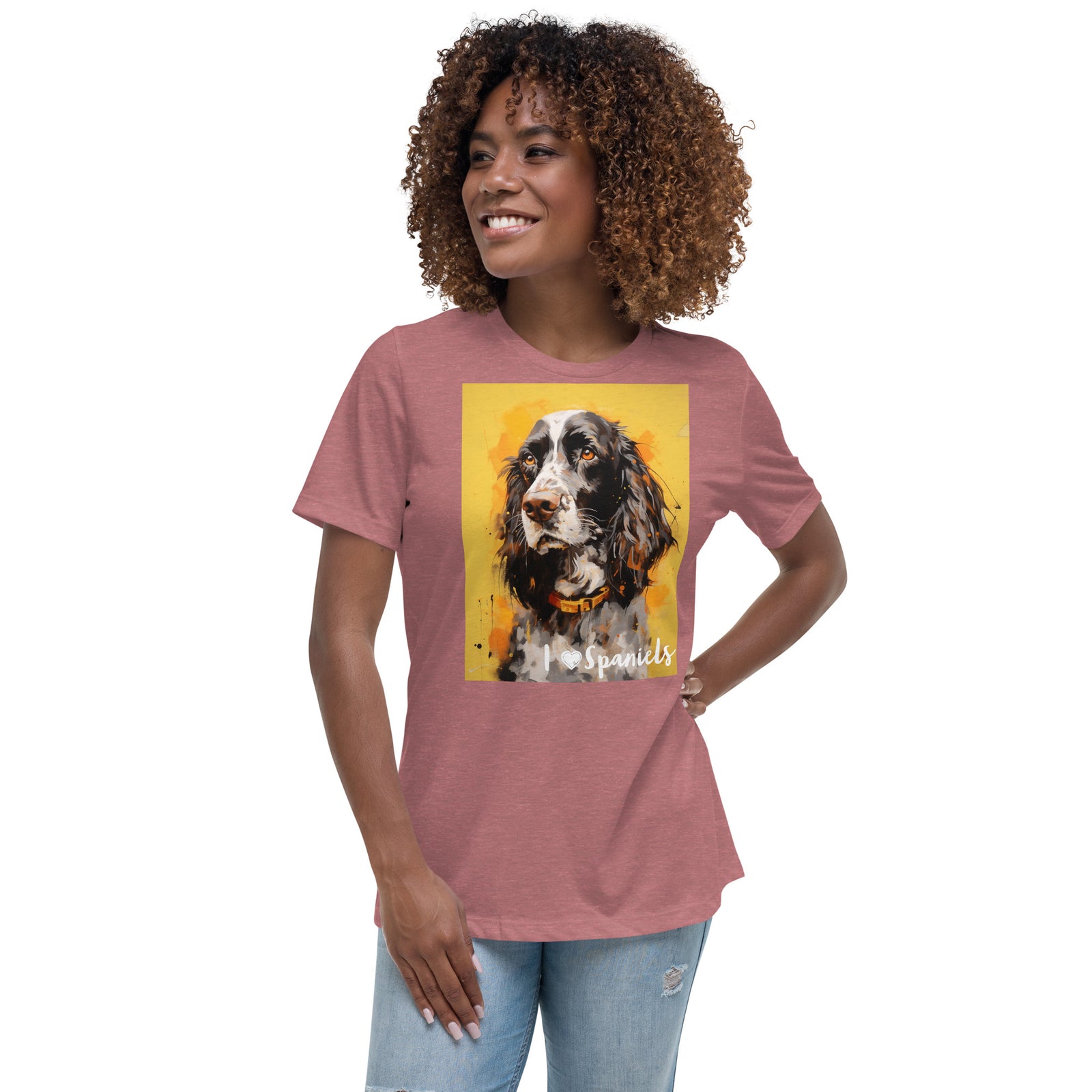 Women's Relaxed T-Shirt - I ❤ Dogs - Cocker Spaniel (American)