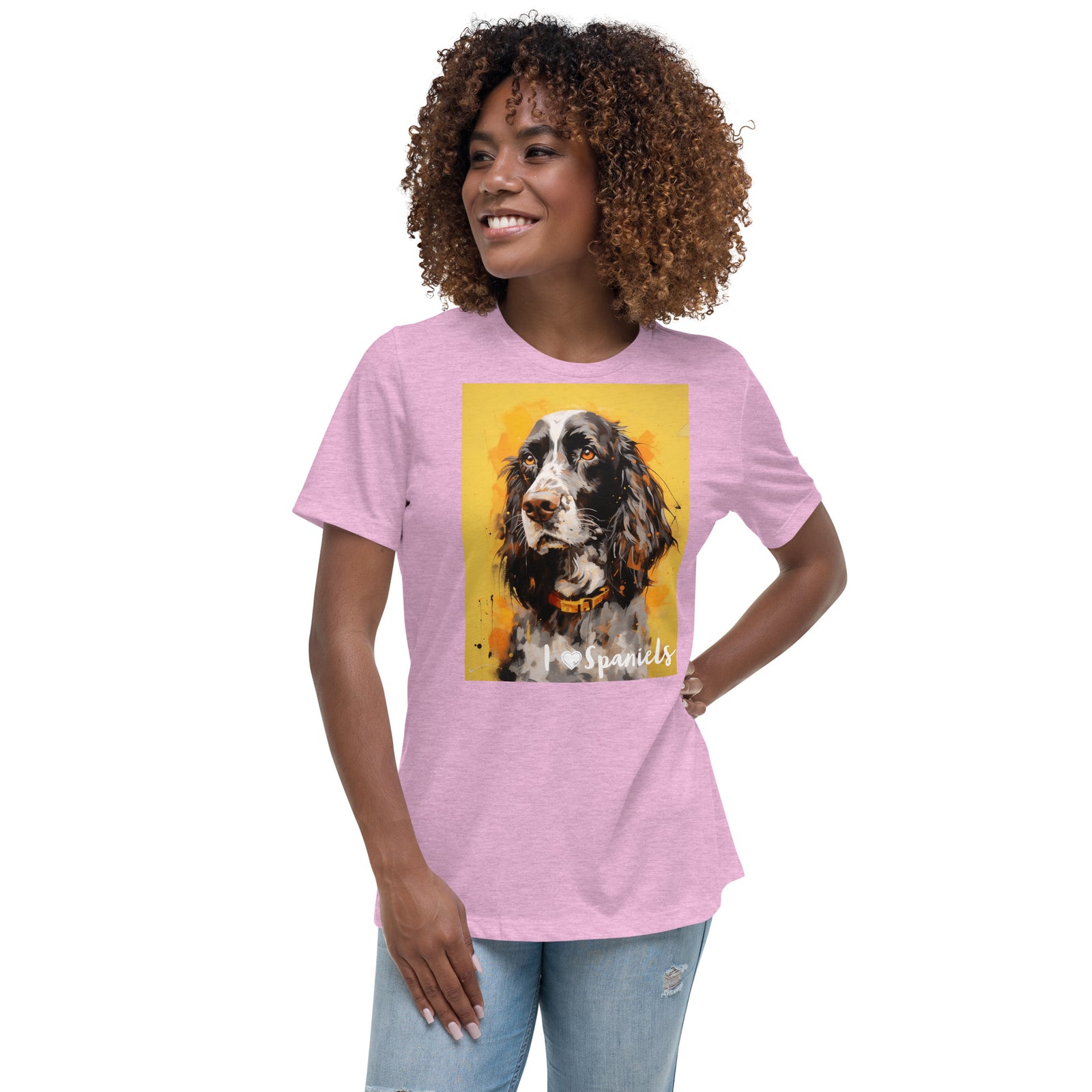Women's Relaxed T-Shirt - I ❤ Dogs - Cocker Spaniel (American)