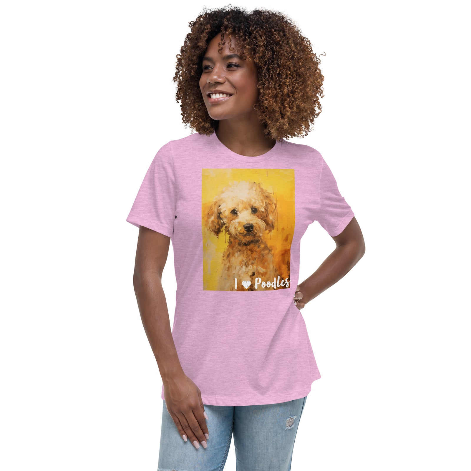 Women's Relaxed T-Shirt - I ❤ Dogs - Poodle