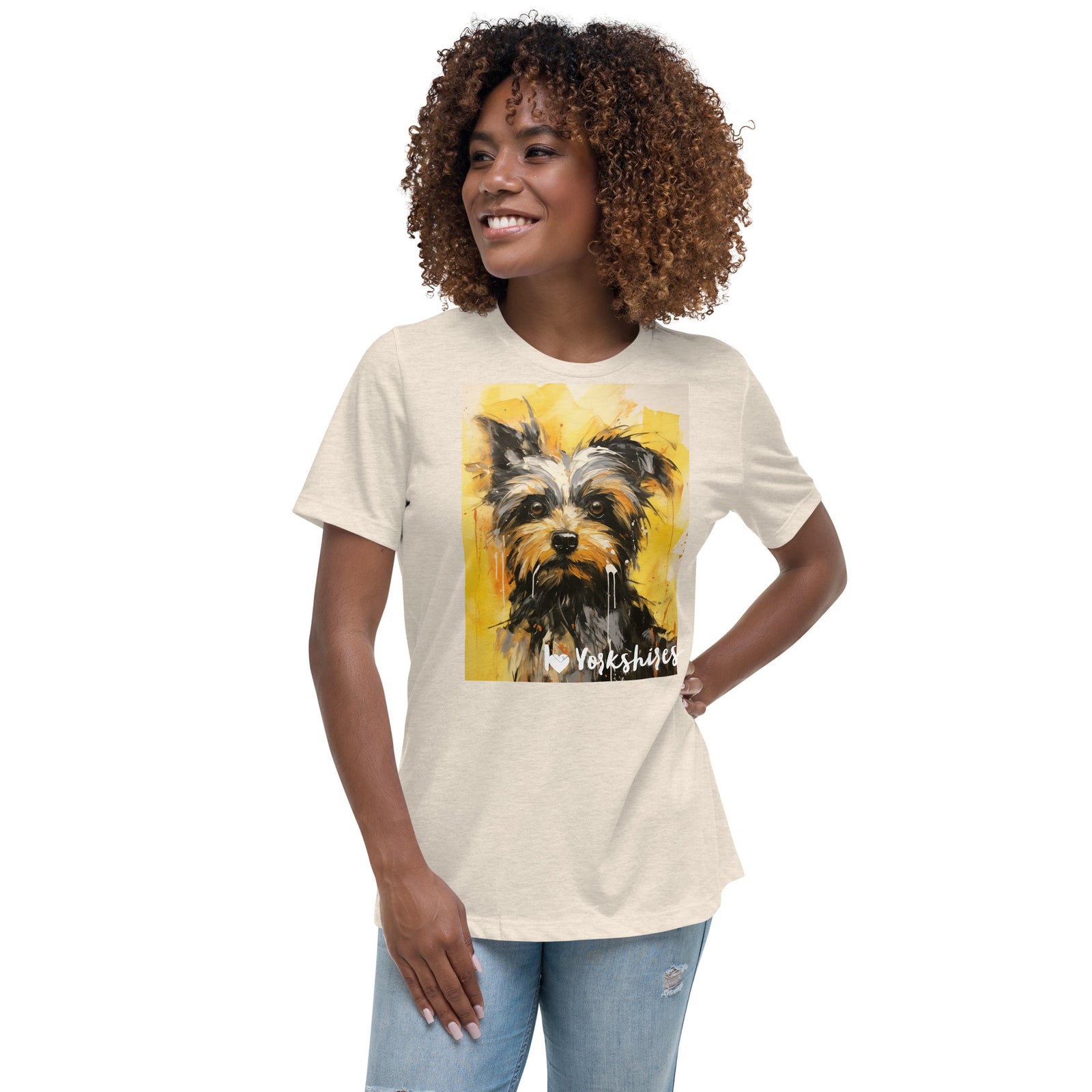 Women's Relaxed T-Shirt - I ❤ Dogs - Yorkshire Terrier