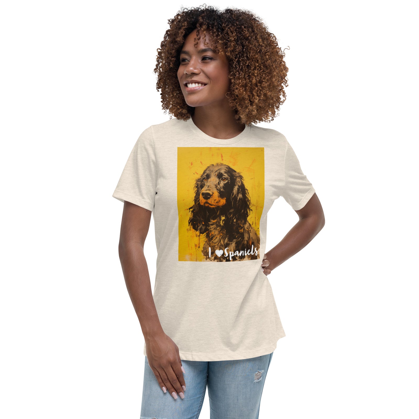 Women's Relaxed T-Shirt - I ❤ Dogs - English Springer Spaniel