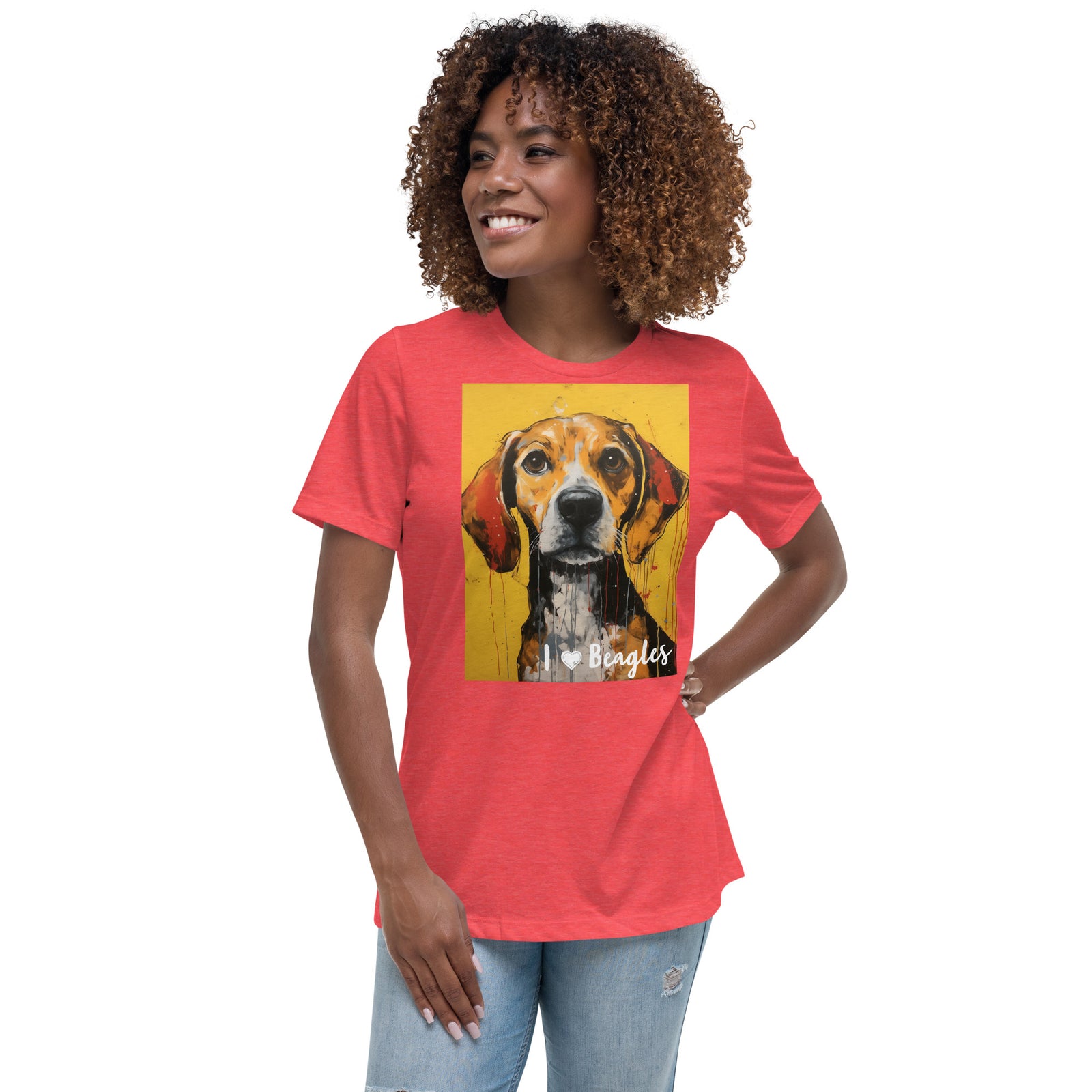Women's Relaxed T-Shirt - I ❤ Dogs - Beagle