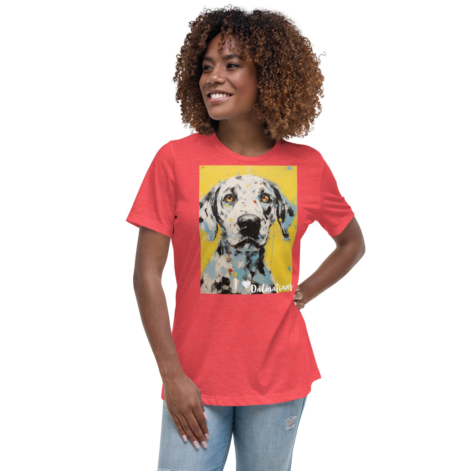 Women's Relaxed T-Shirt - I ❤ Dogs - Dalmatian
