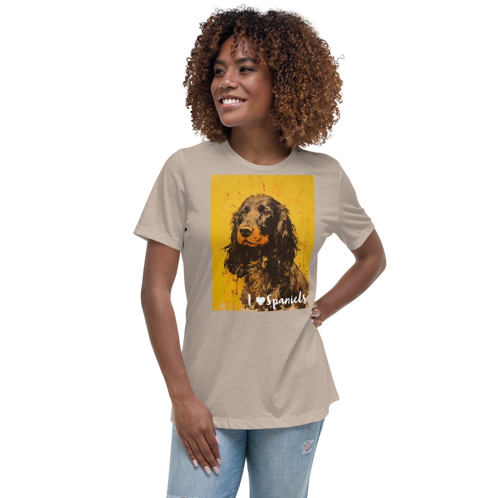 Women's Relaxed T-Shirt - I ❤ Dogs - English Springer Spaniel