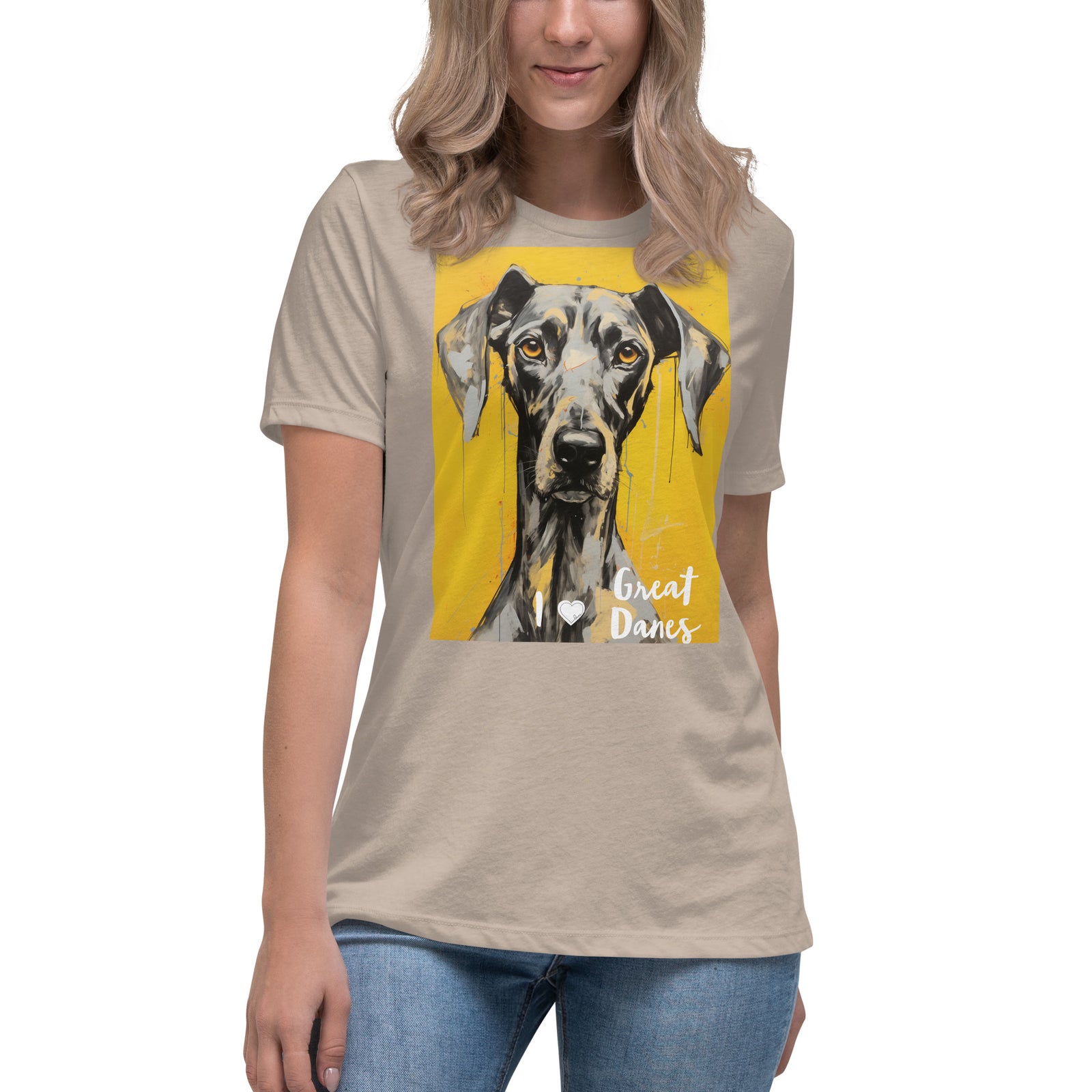 Women's Relaxed T-Shirt - I ❤ Dogs - Great Dane