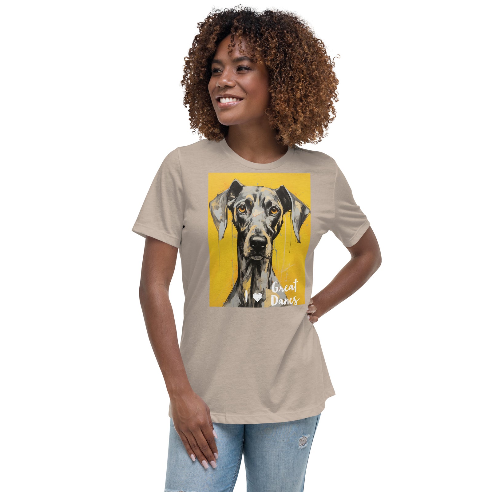 Women's Relaxed T-Shirt - I ❤ Dogs - Great Dane
