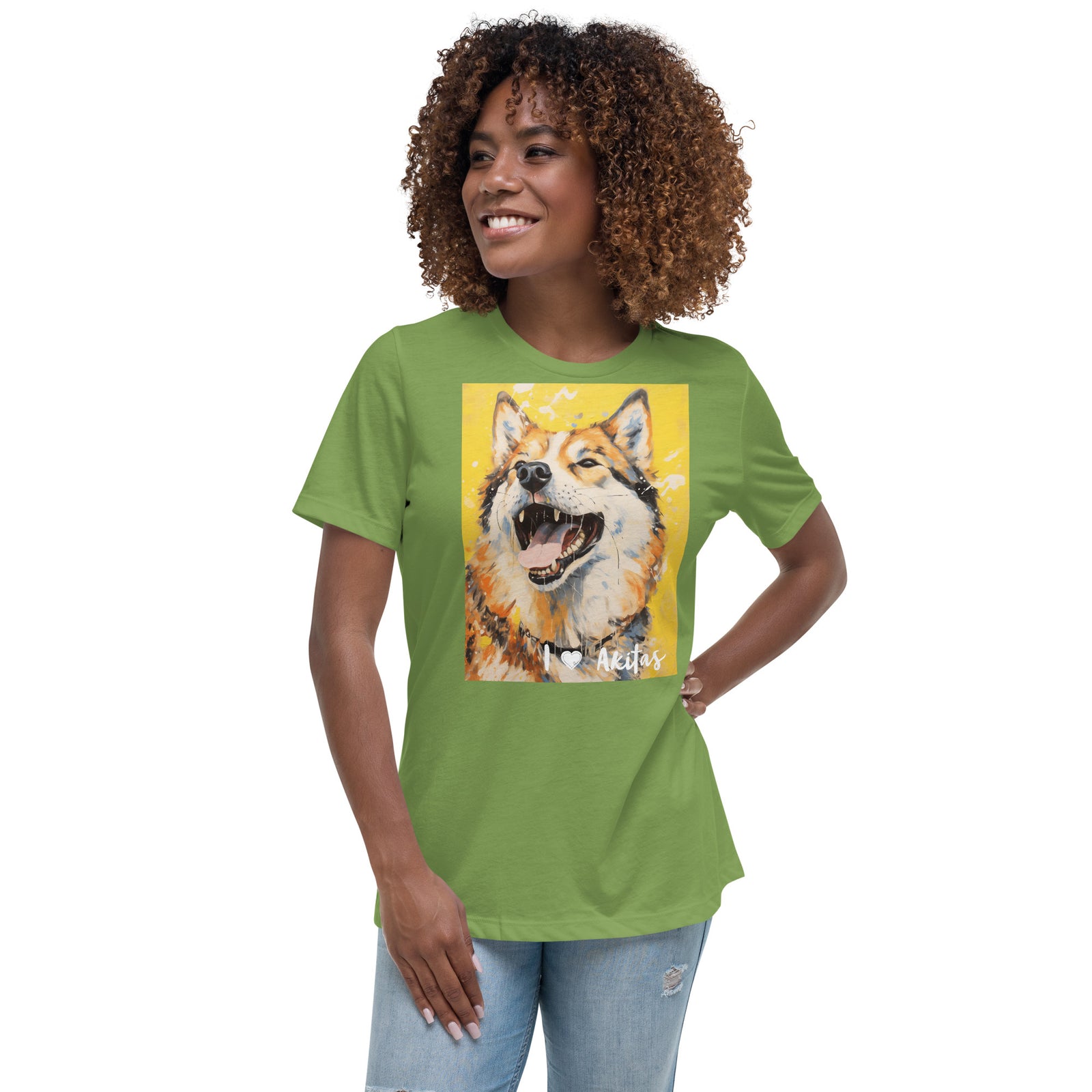 Women's Relaxed T-Shirt - I ❤ Dogs - Akita