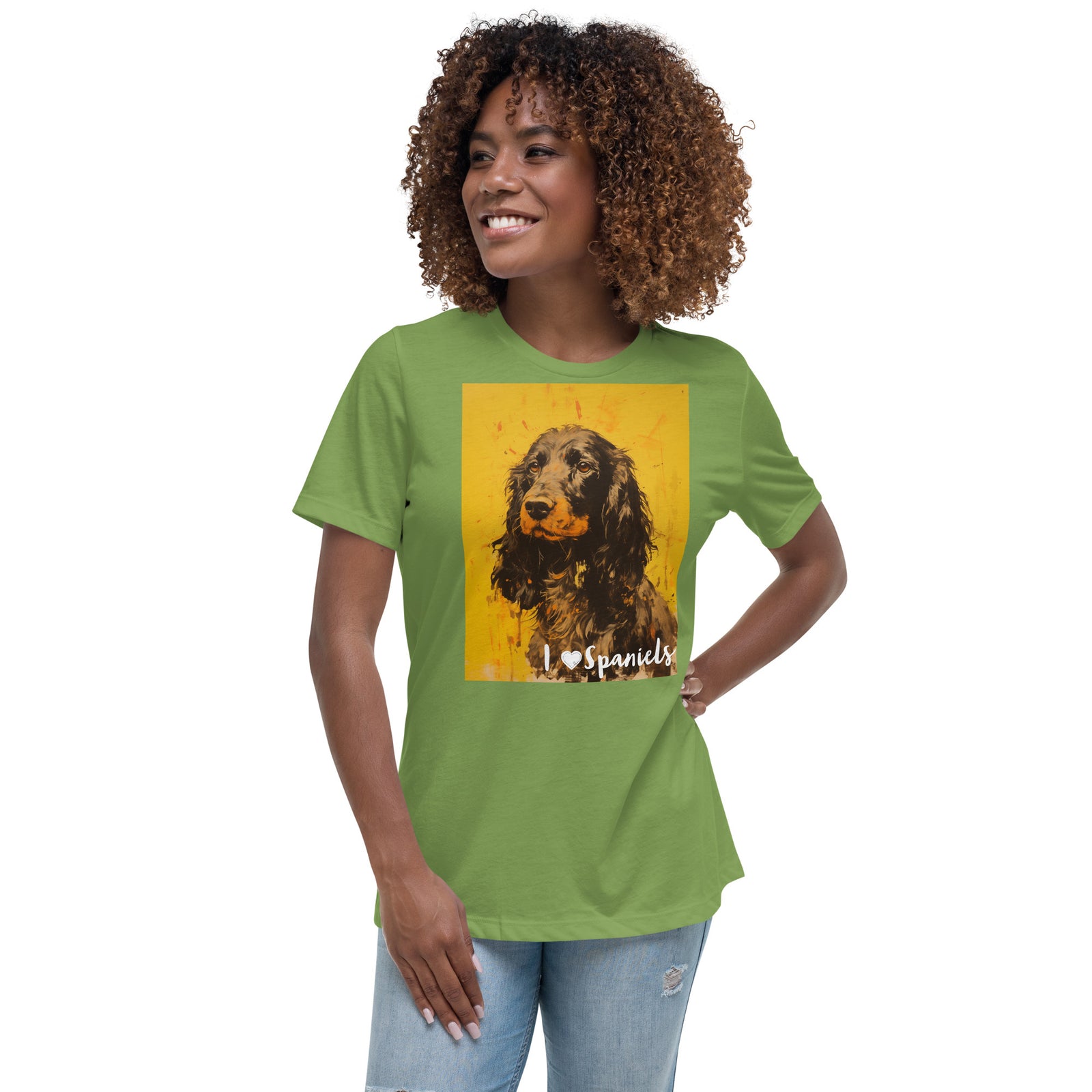 Women's Relaxed T-Shirt - I ❤ Dogs - English Springer Spaniel