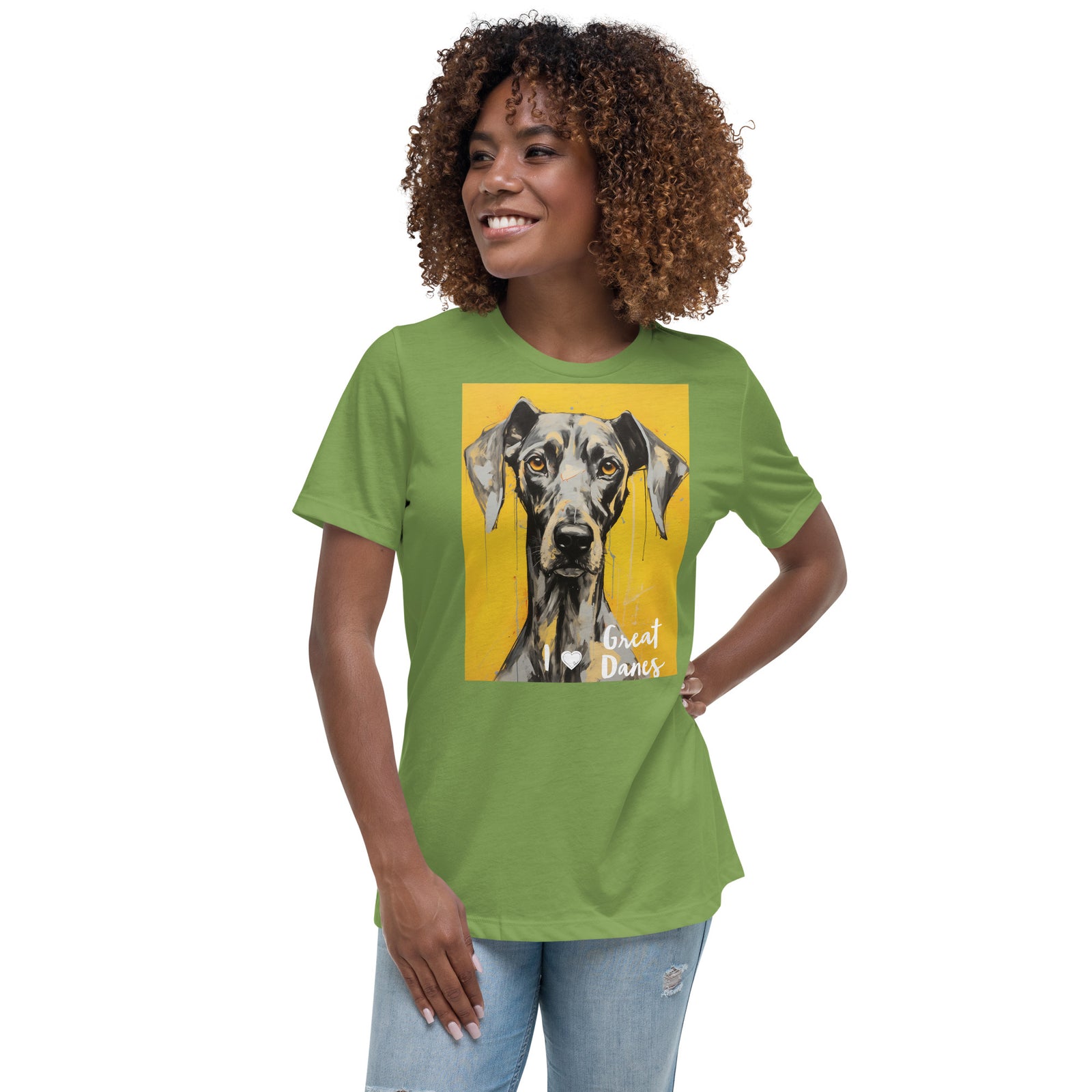 Women's Relaxed T-Shirt - I ❤ Dogs - Great Dane