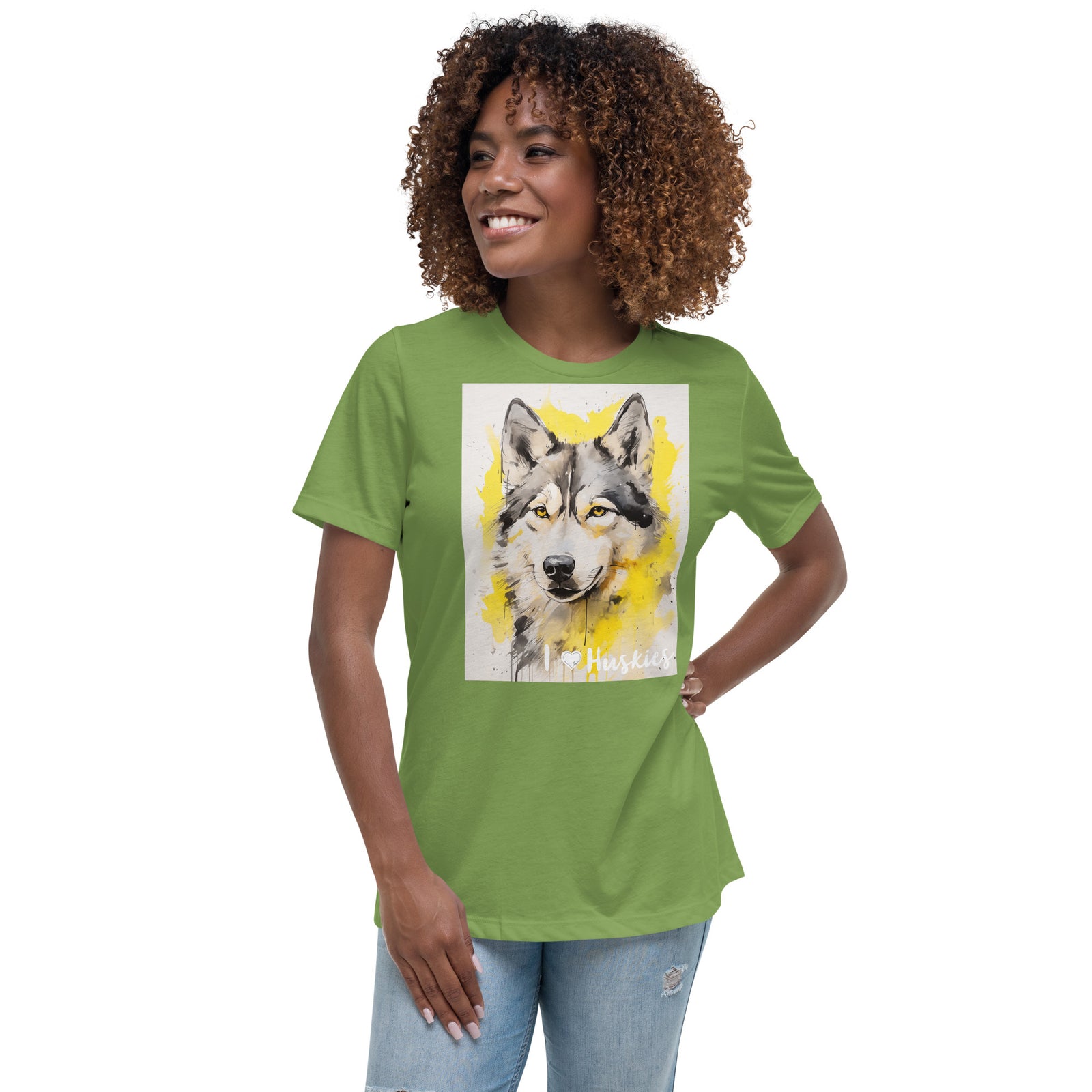 Women's Relaxed T-Shirt - I ❤ Dogs - Siberian Husky